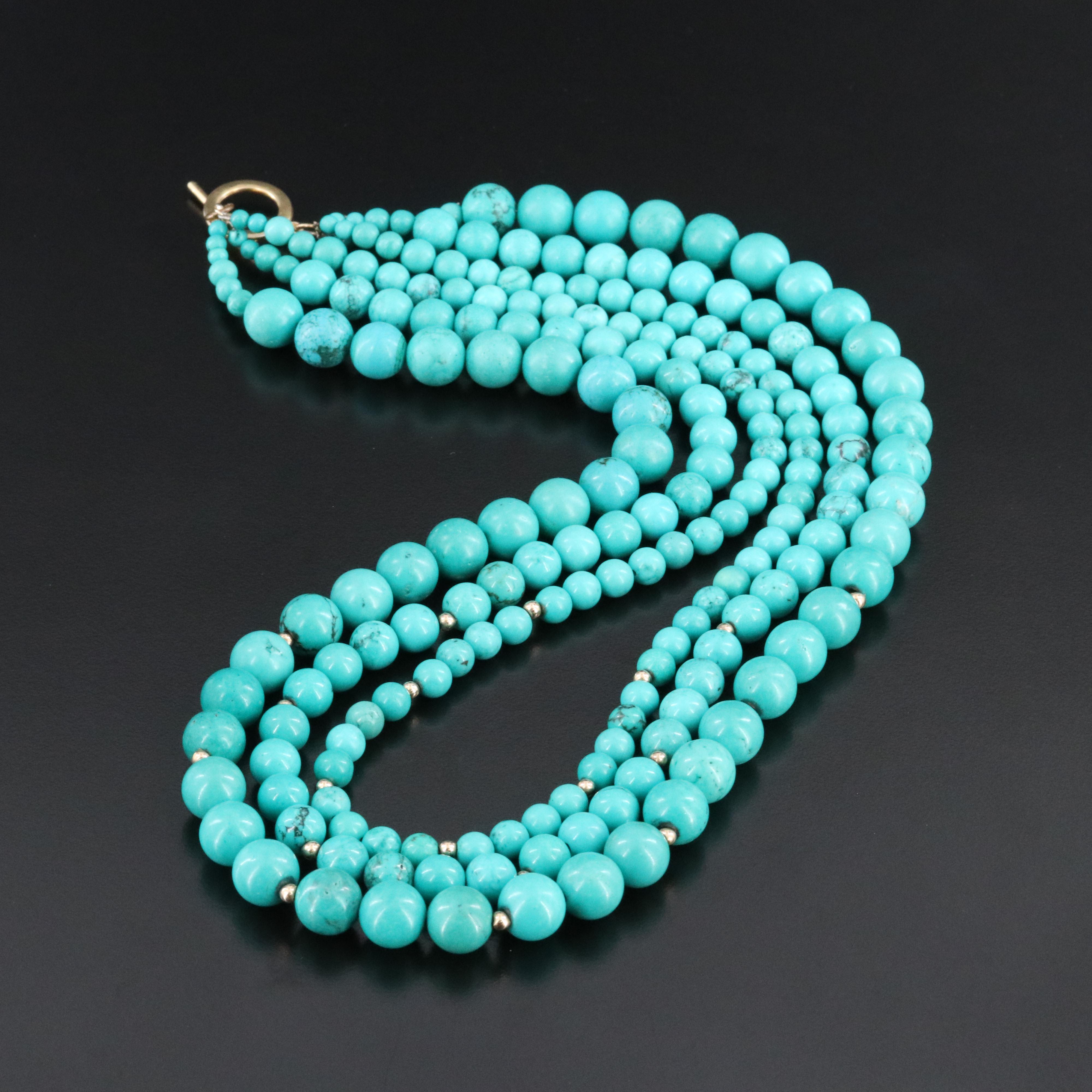 Magnesite Triple-Strand Necklace