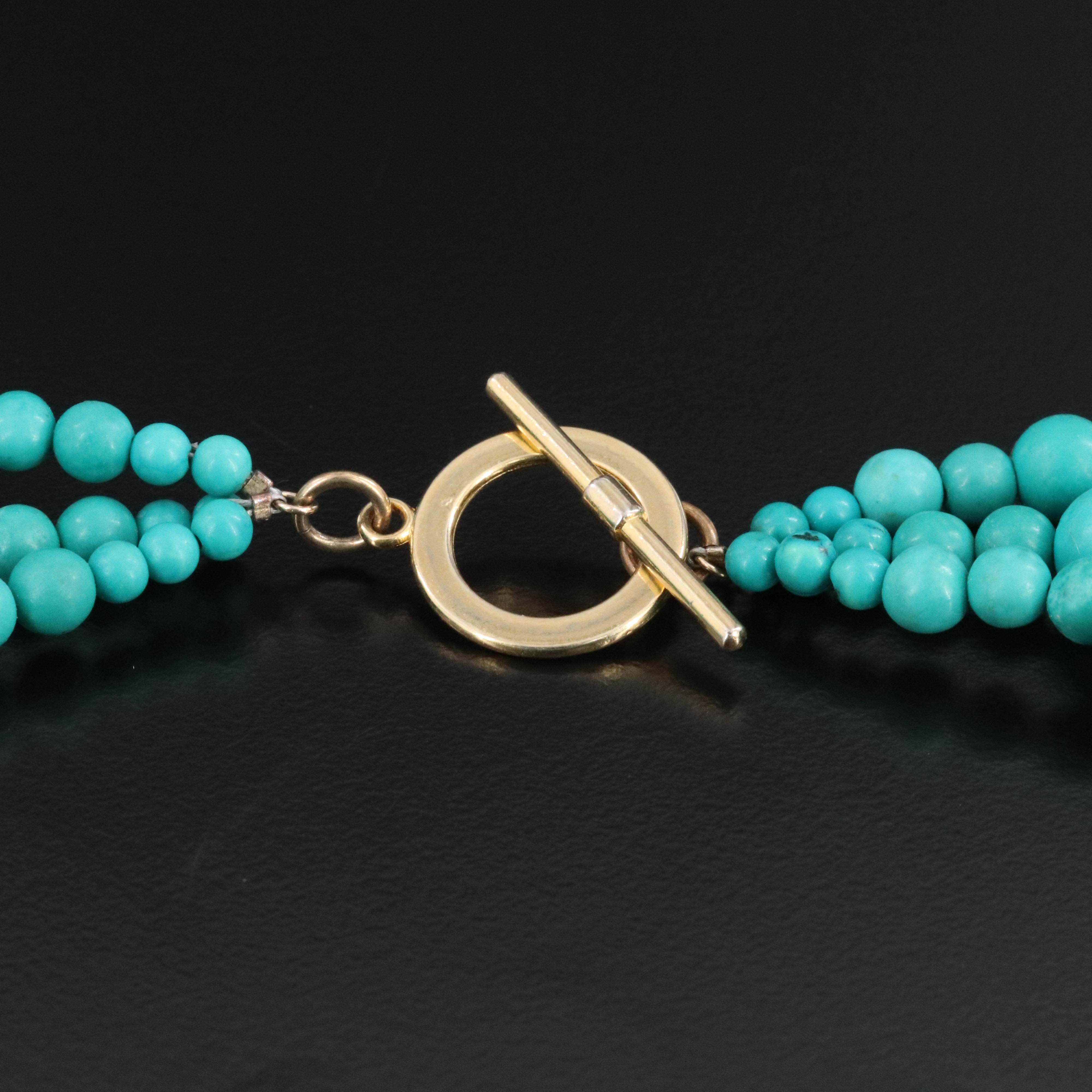 Magnesite Triple-Strand Necklace