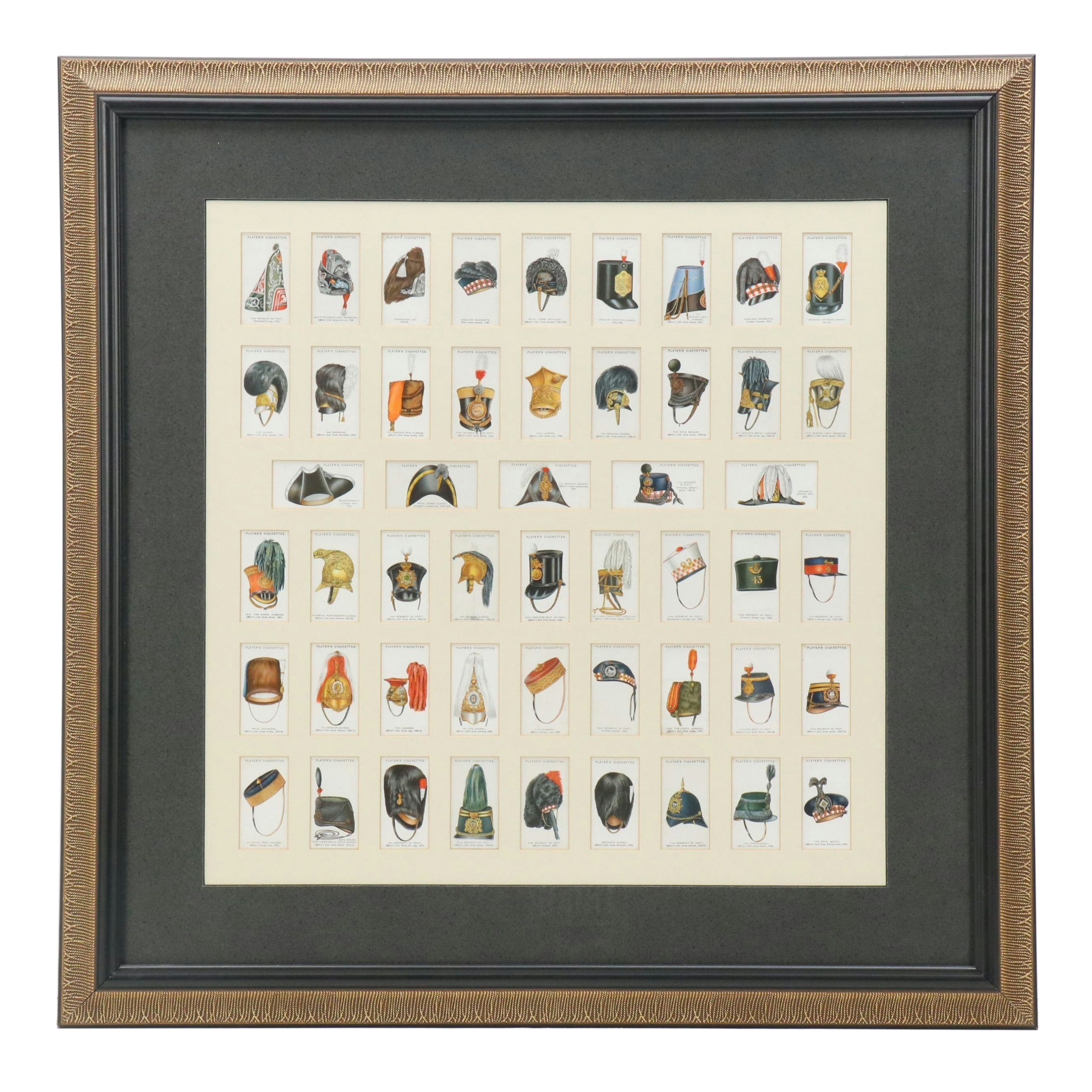 Player's Cigarettes Trading Cards With Military Headwear Motif