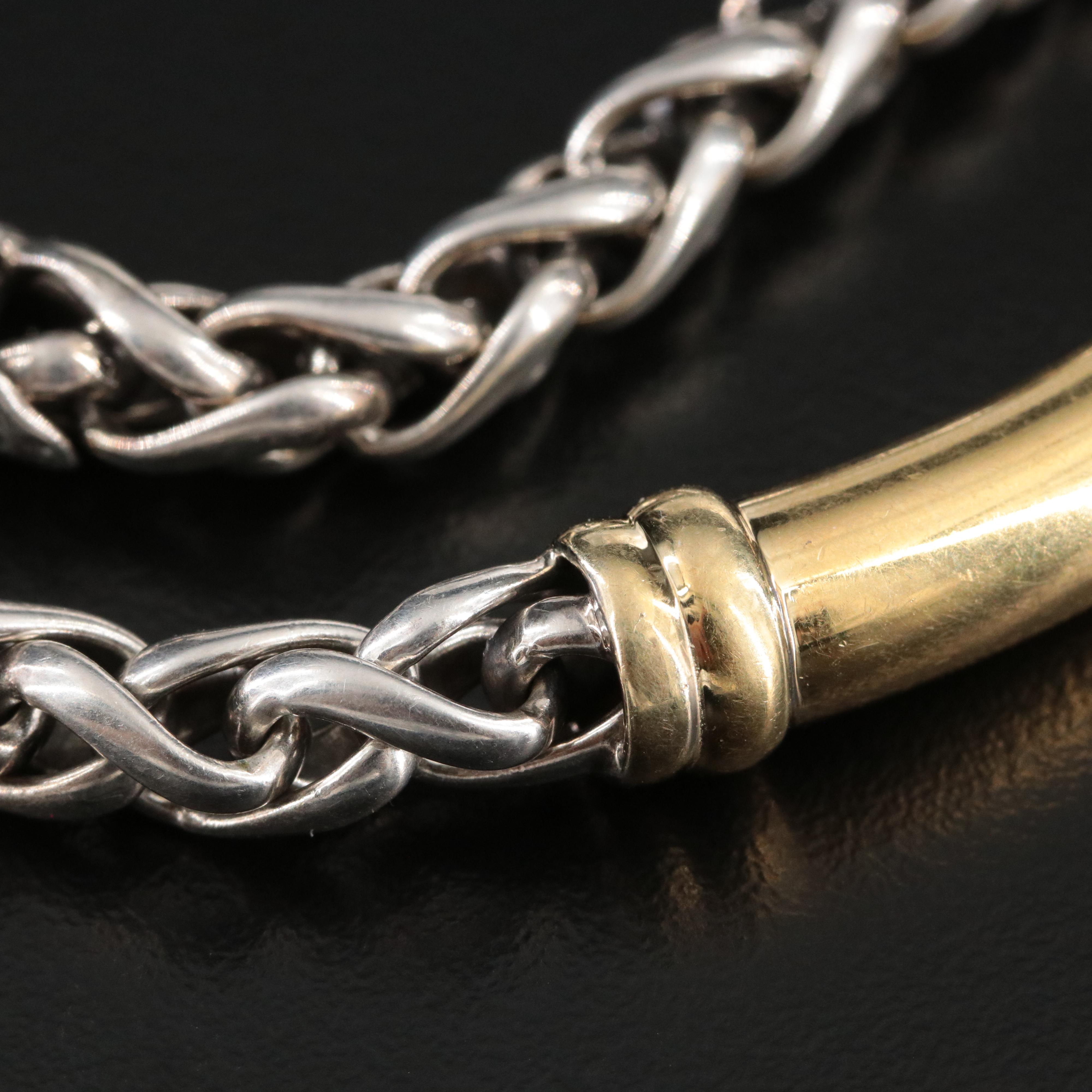 David Yurman Metro Sterling and 18K Bracelet