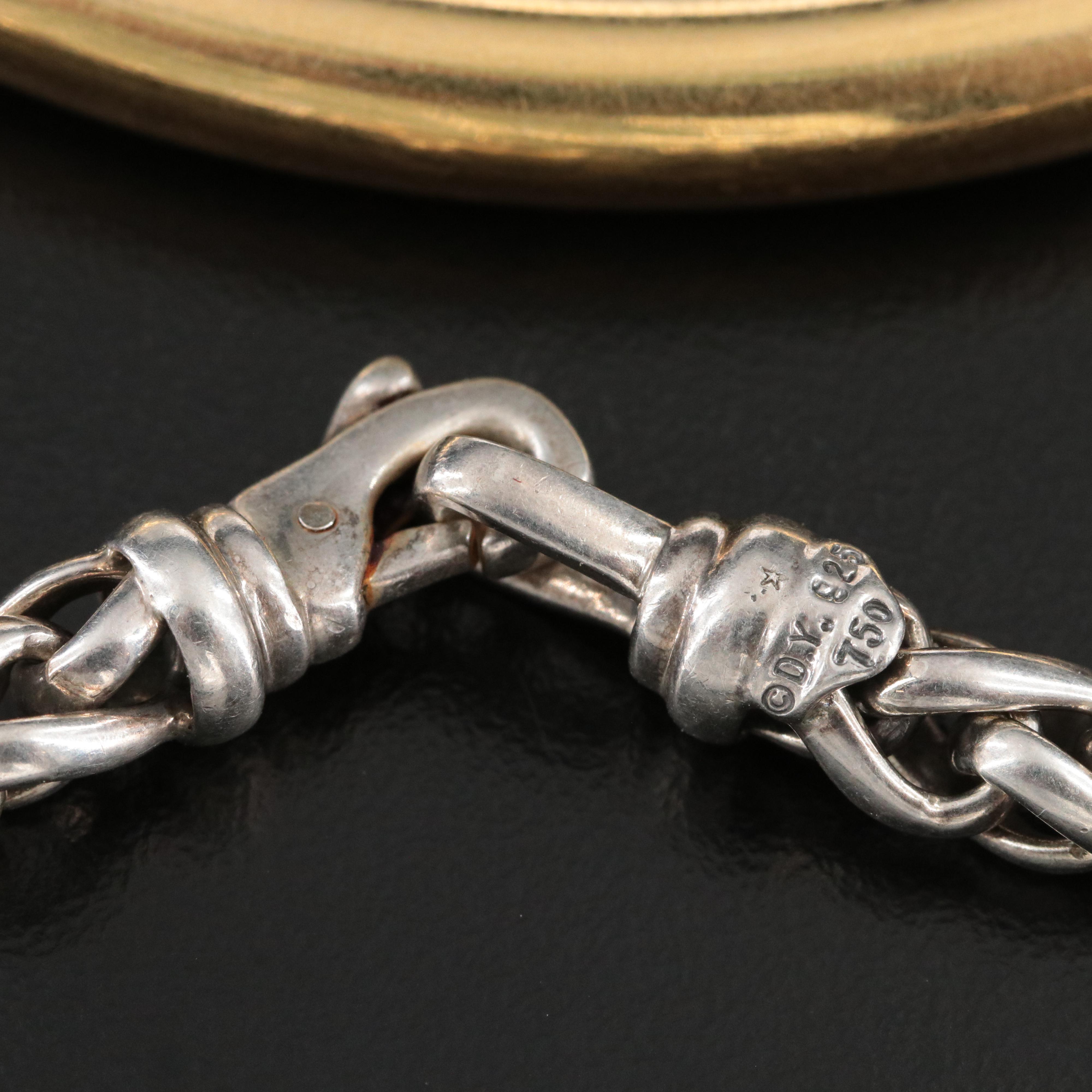 David Yurman Metro Sterling and 18K Bracelet