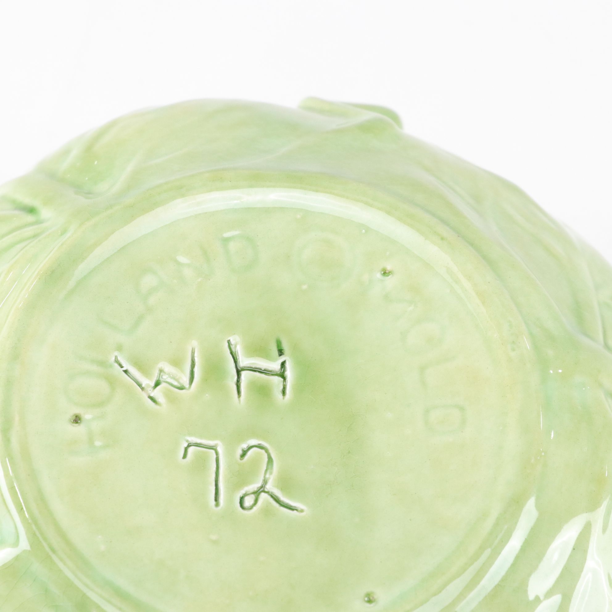 Holland Mold Ceramic "Lettuce" Covered Casserole with Soup Cups and Salad Bowls