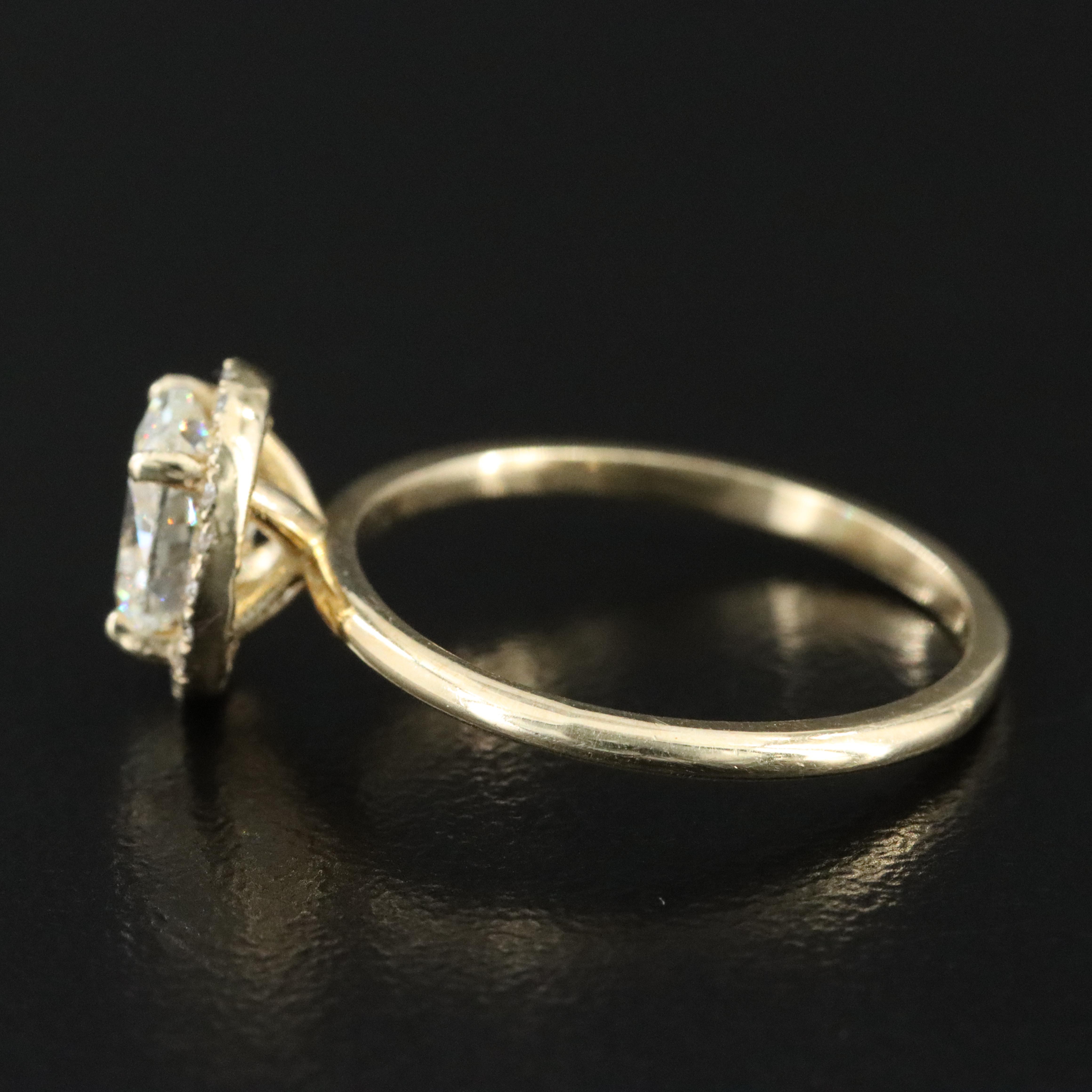 10K 0.89 CTW Diamond Halo Ring