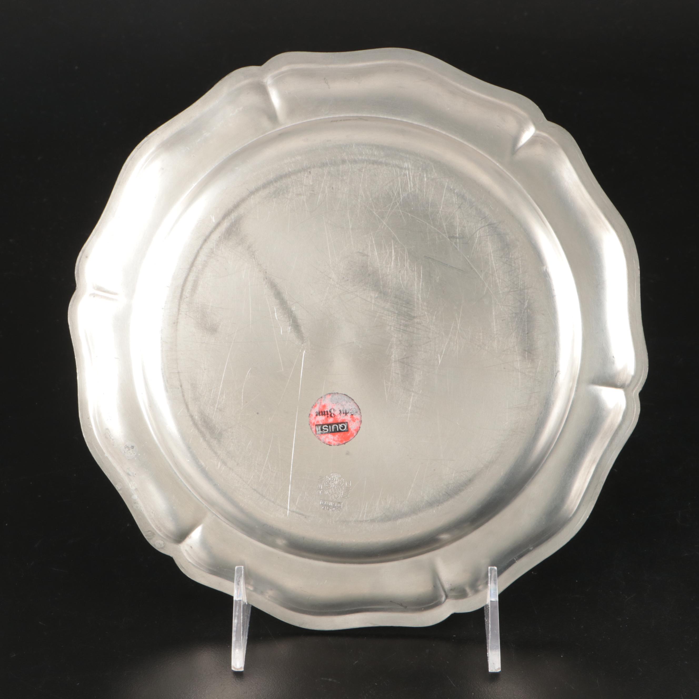 Wendell August Hammered Pewter Plate with More Metal Office Accessories