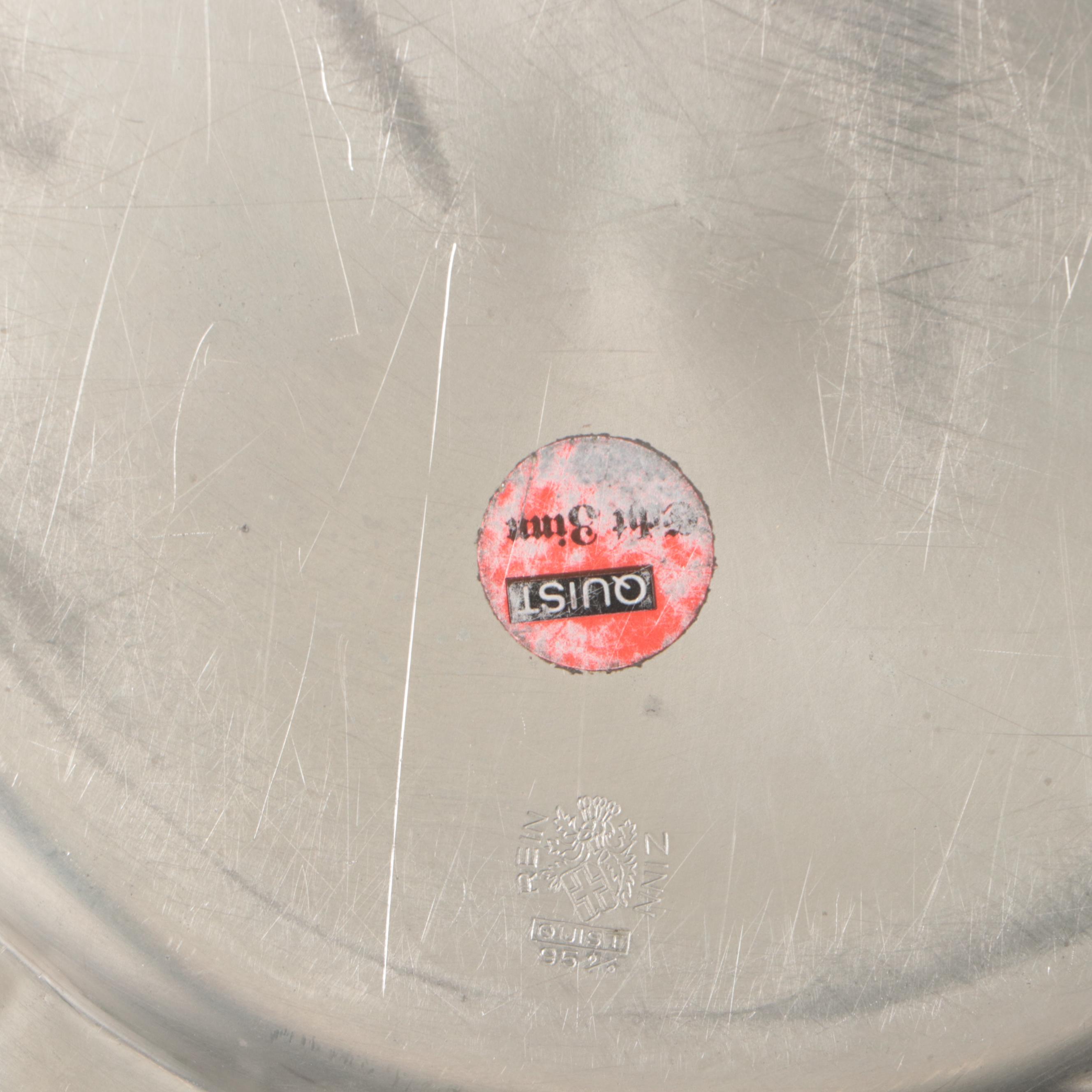 Wendell August Hammered Pewter Plate with More Metal Office Accessories