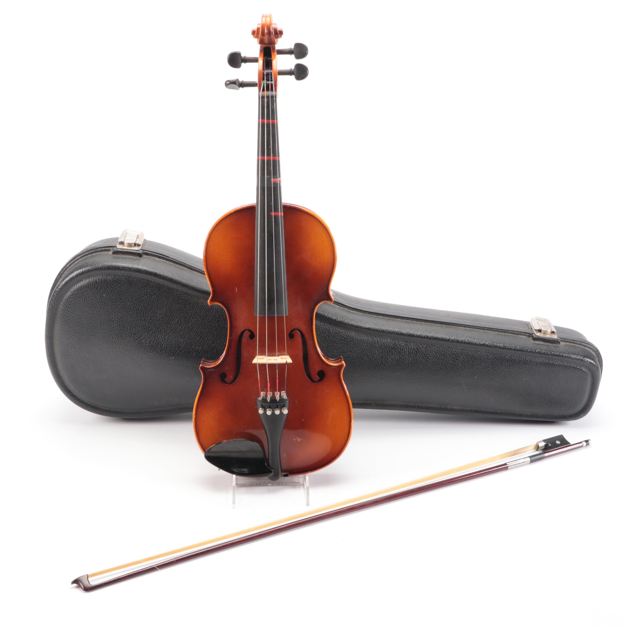 A.R. Seidel Violin with Bow and Tolex Travel Case