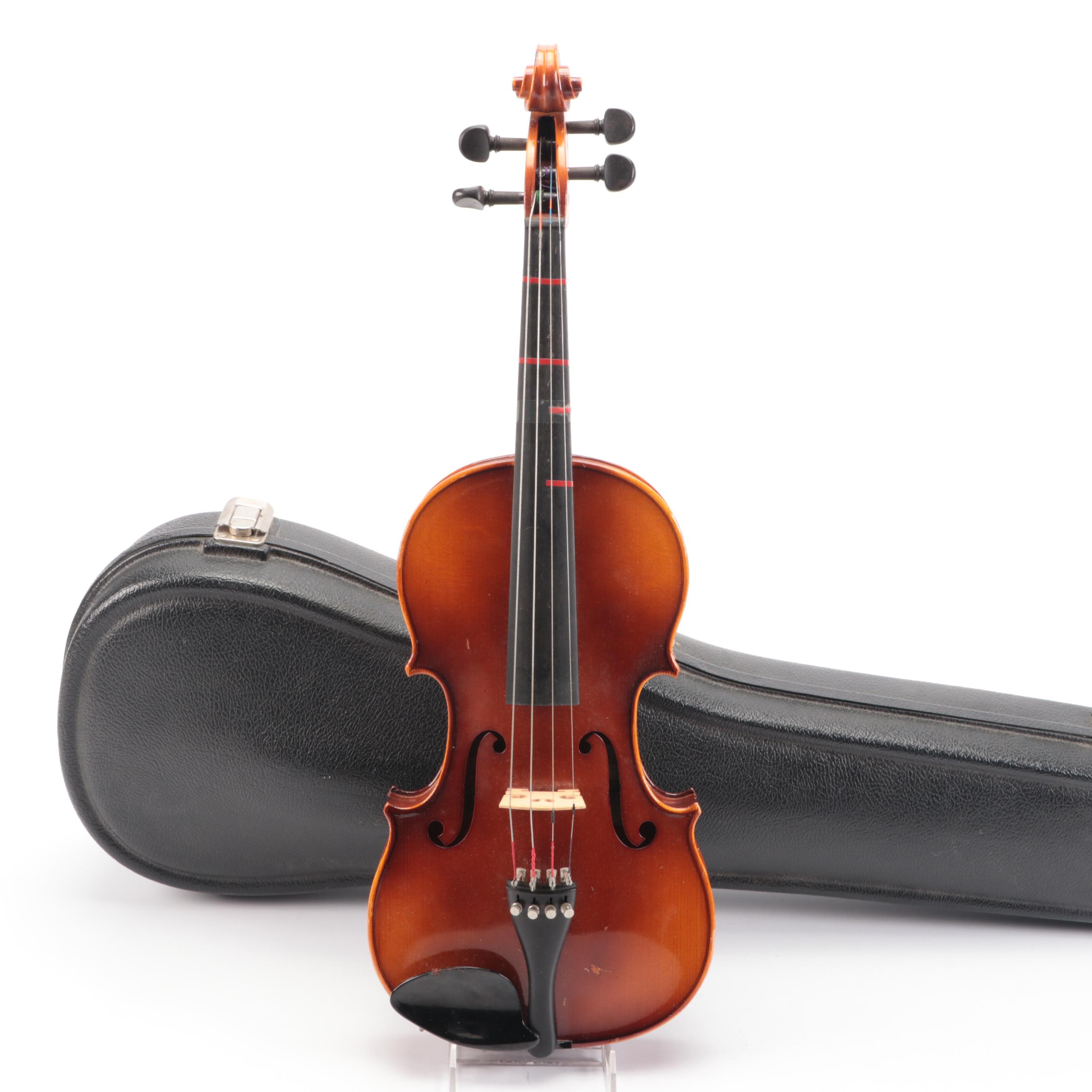 A.R. Seidel Violin with Bow and Tolex Travel Case