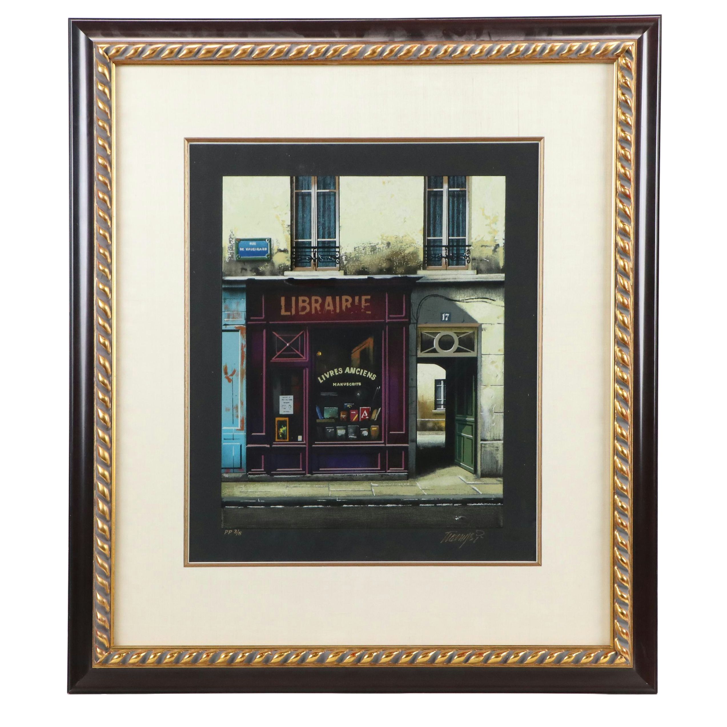 Thomas Pradzynski Serigraph "Librairie"