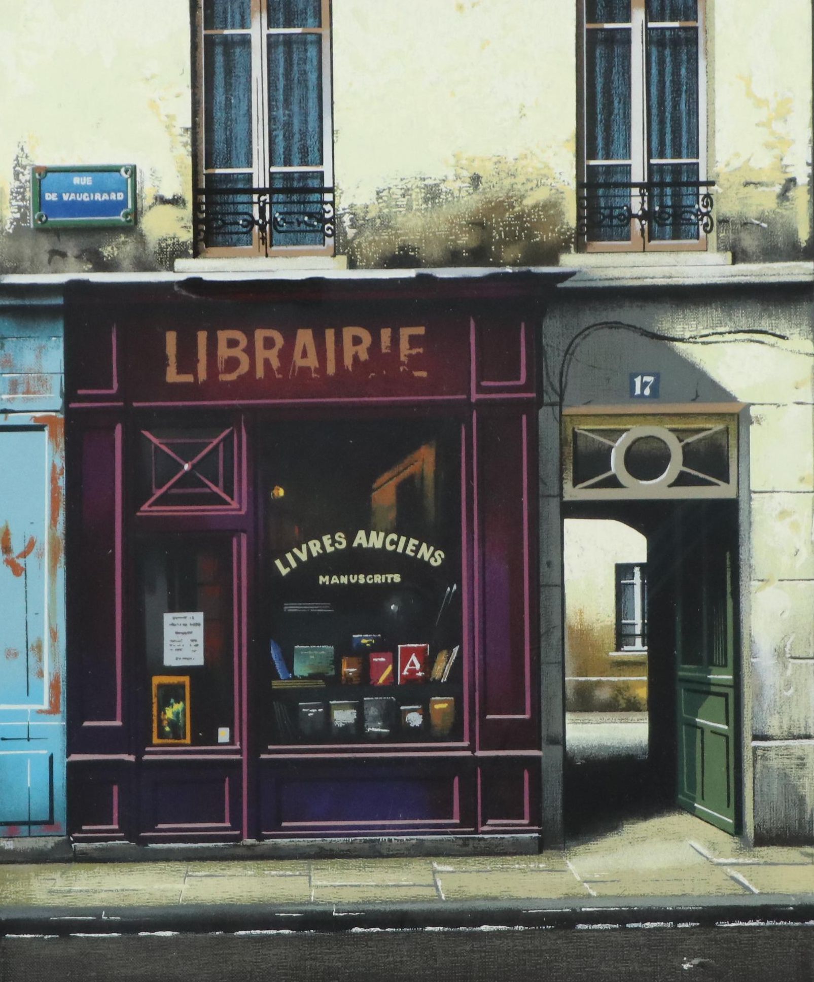 Thomas Pradzynski Serigraph "Librairie"