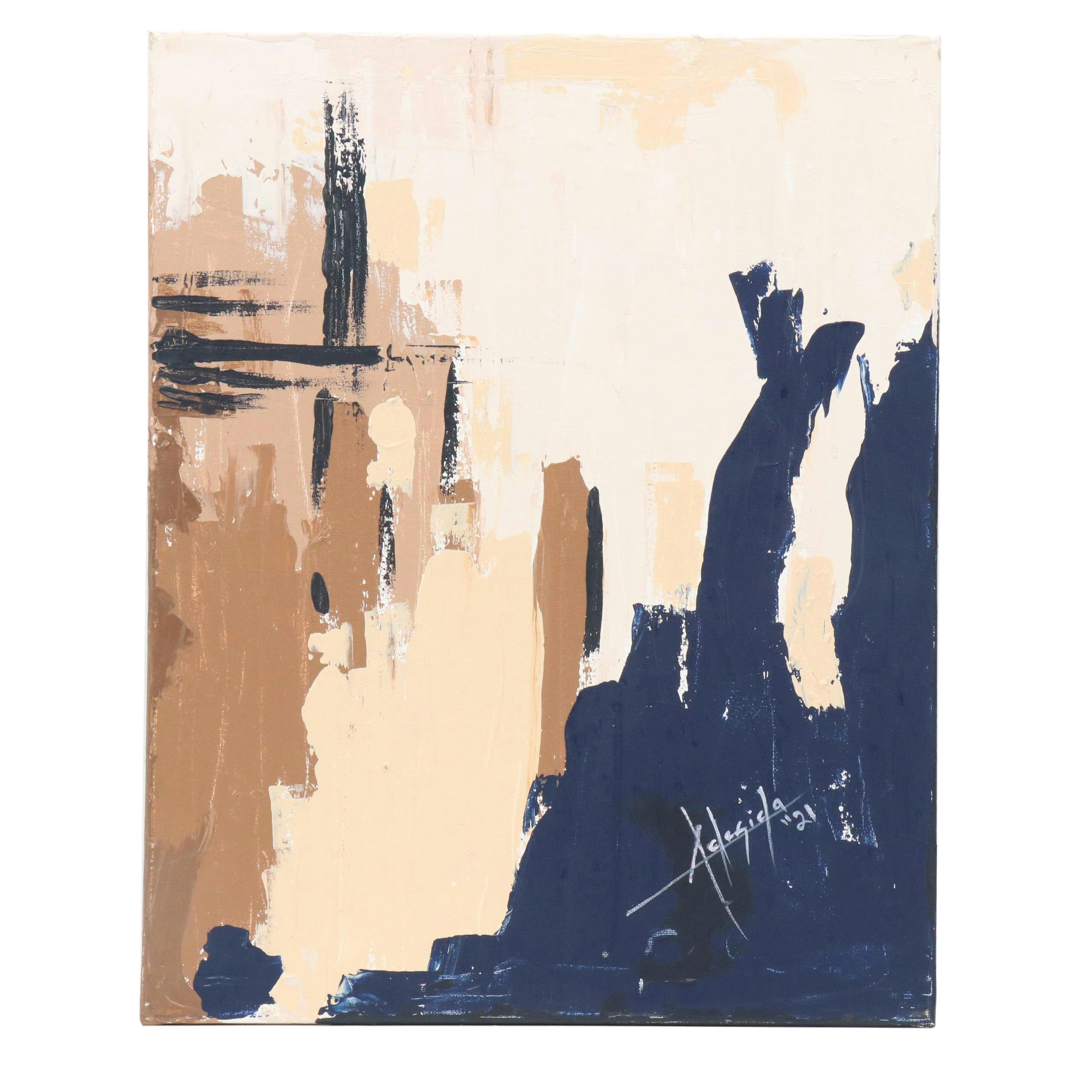 Adedotun Adesida Abstract Acrylic Painting, 2021