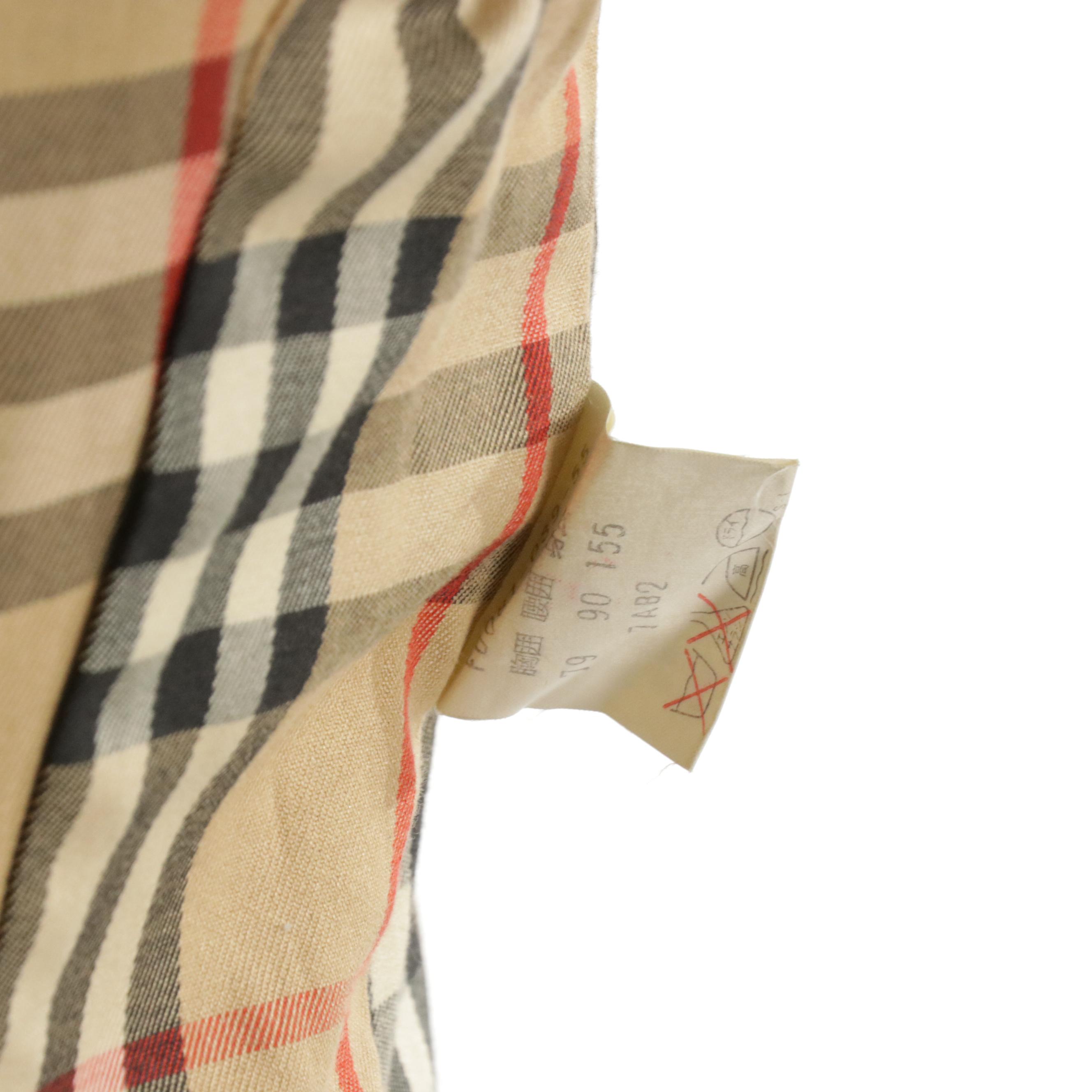 Burberrys Double-Breasted Cotton Trenchcoat with Check Lining
