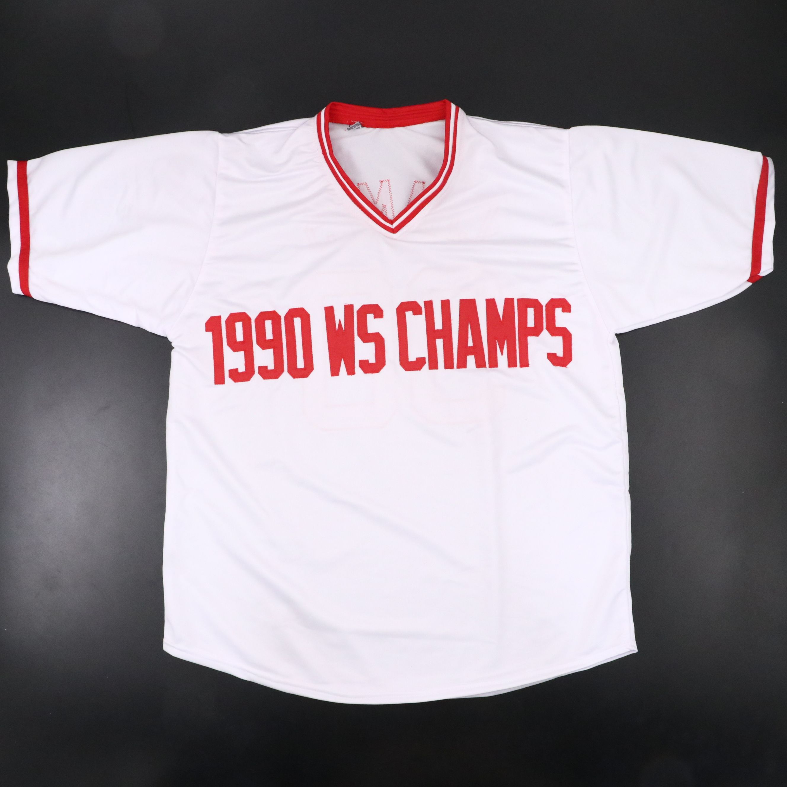 Chris Sabo, Jose Rijo, & More Signed "90 Champs" Cincinnati Reds Jersey, Beckett