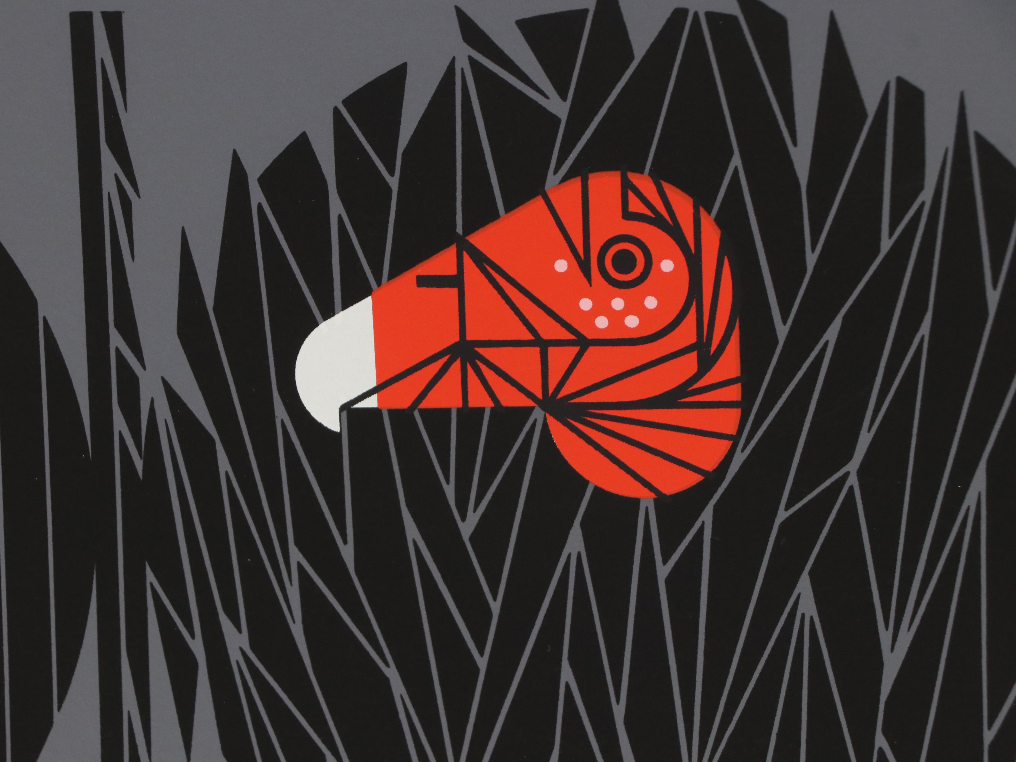 Charley Harper Serigraph "Buzz Off, You Turkey!," 1979
