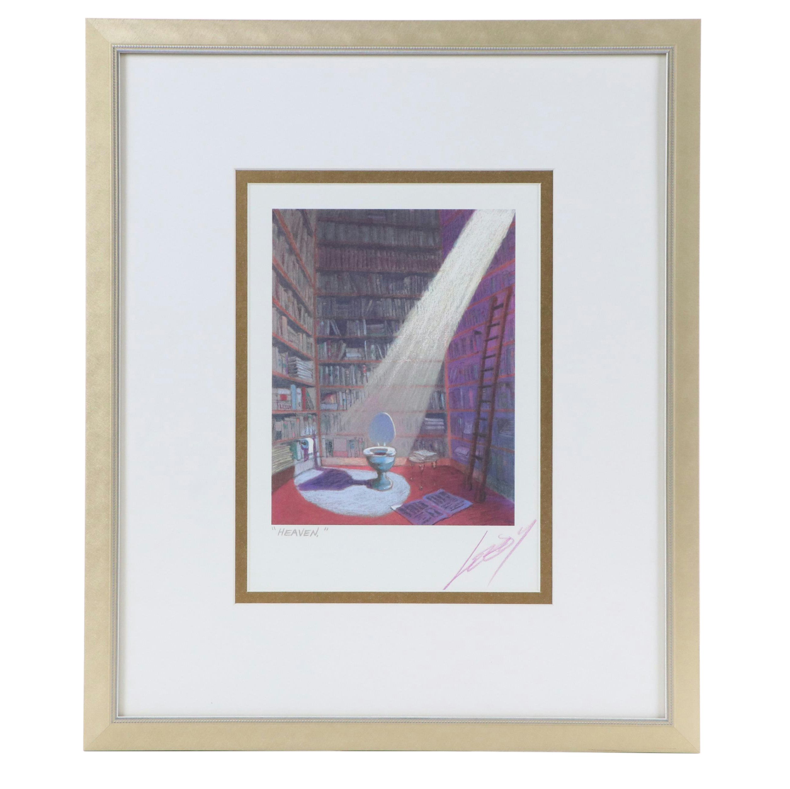 Jeff Leedy Offset Lithograph "Heaven."