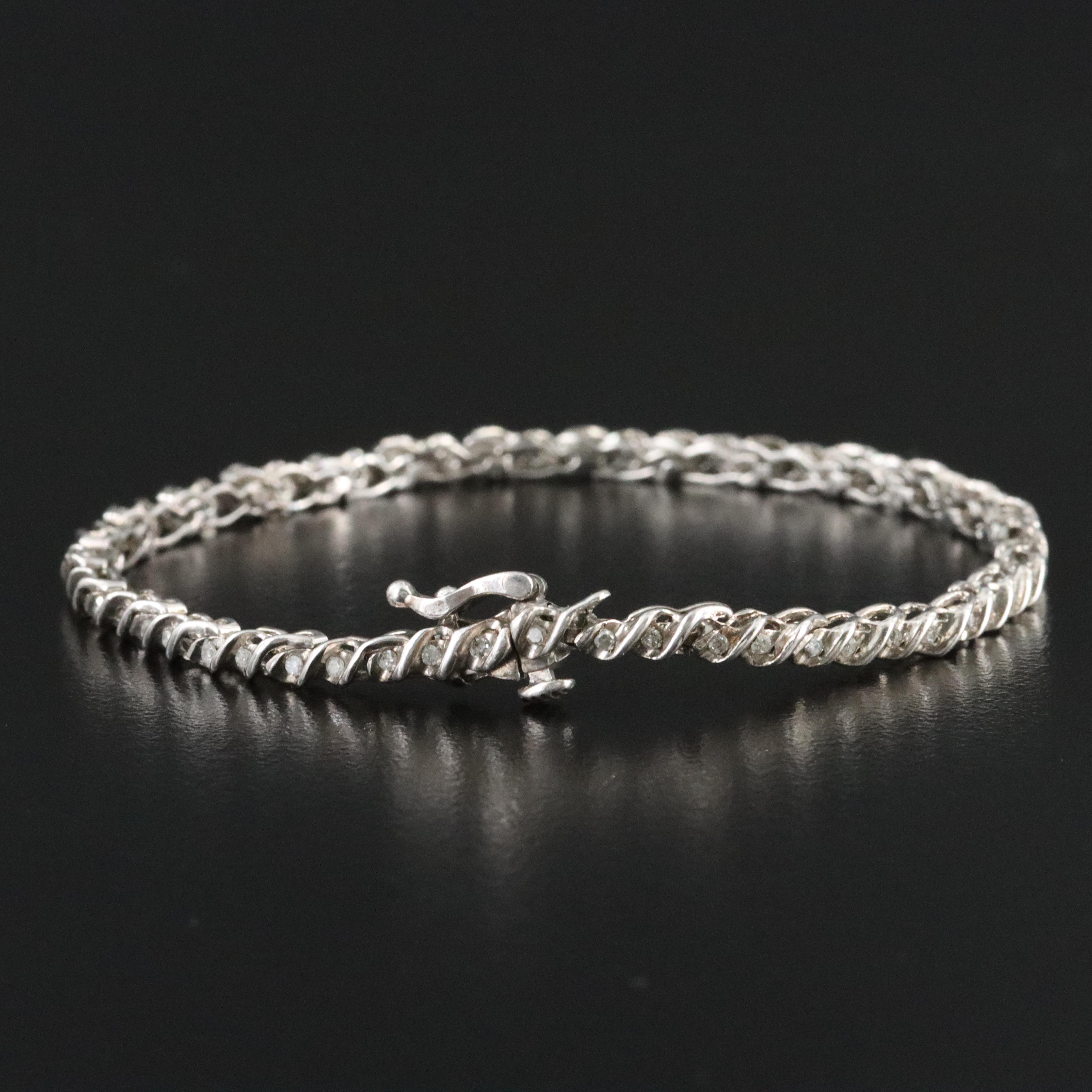 Sterling Diamond Bracelet