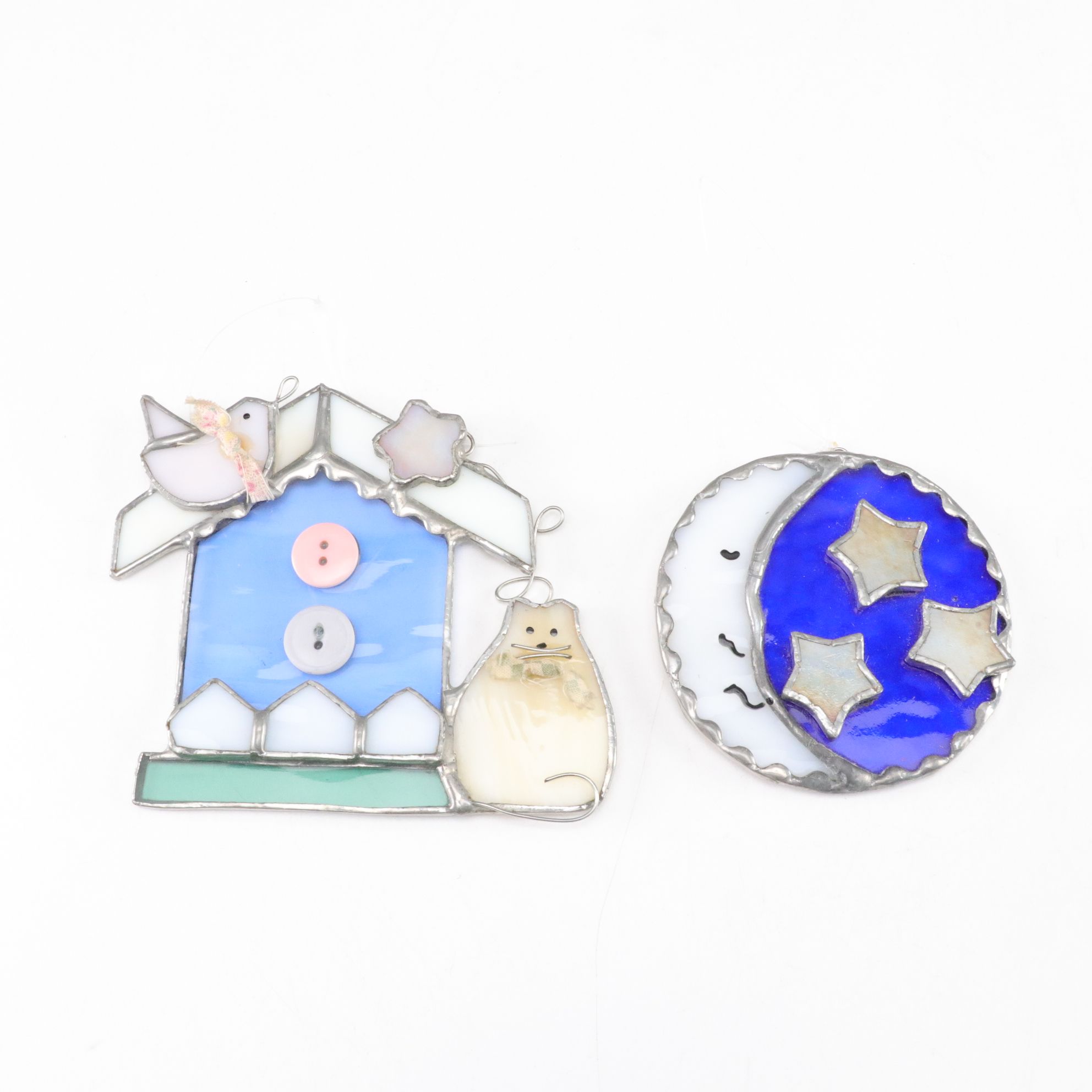 Six Stained Glass Sun Catchers with Cats and More