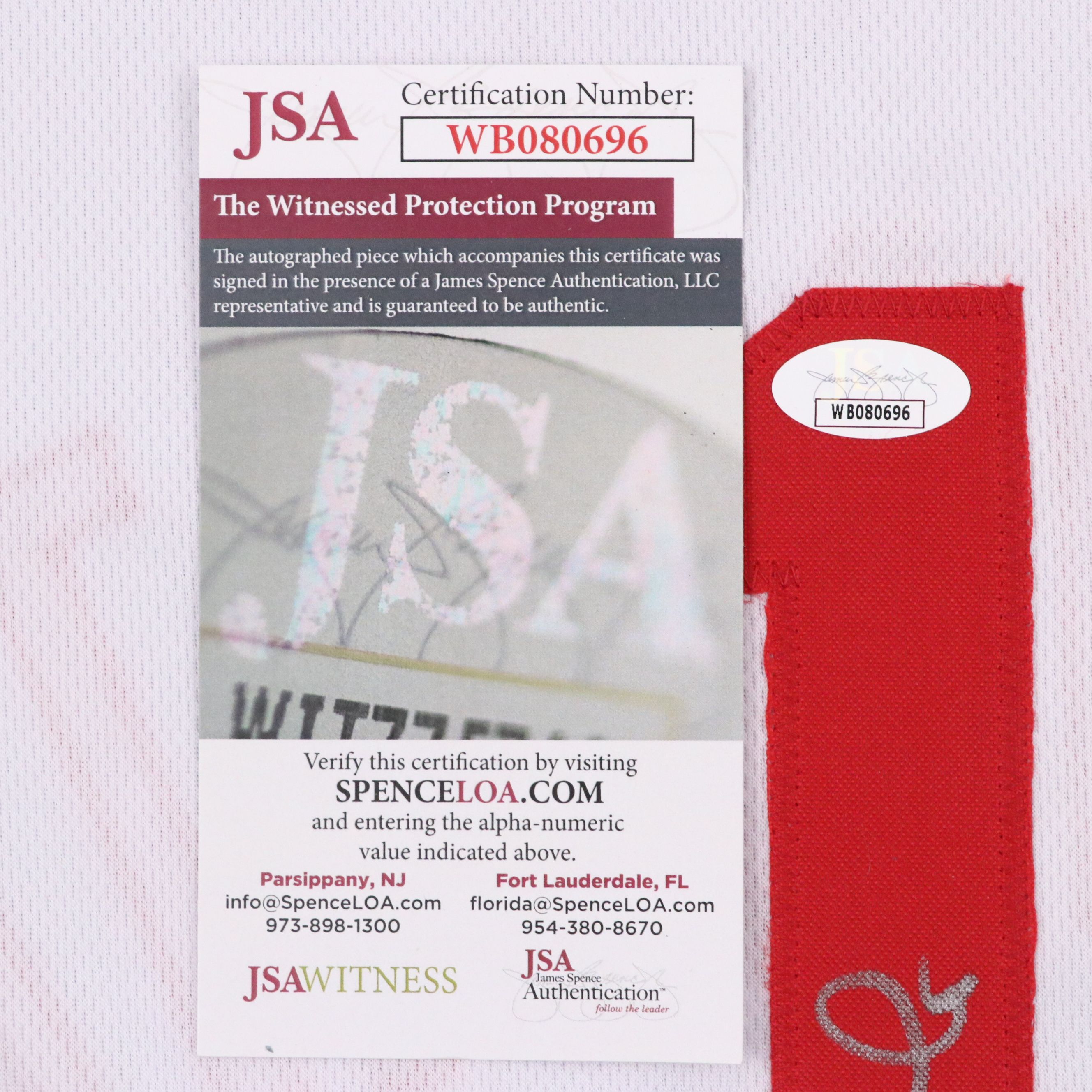 Chris Sabo Signed "90 WS Champs" Cincinnati Reds Baseball Jersey, JSA