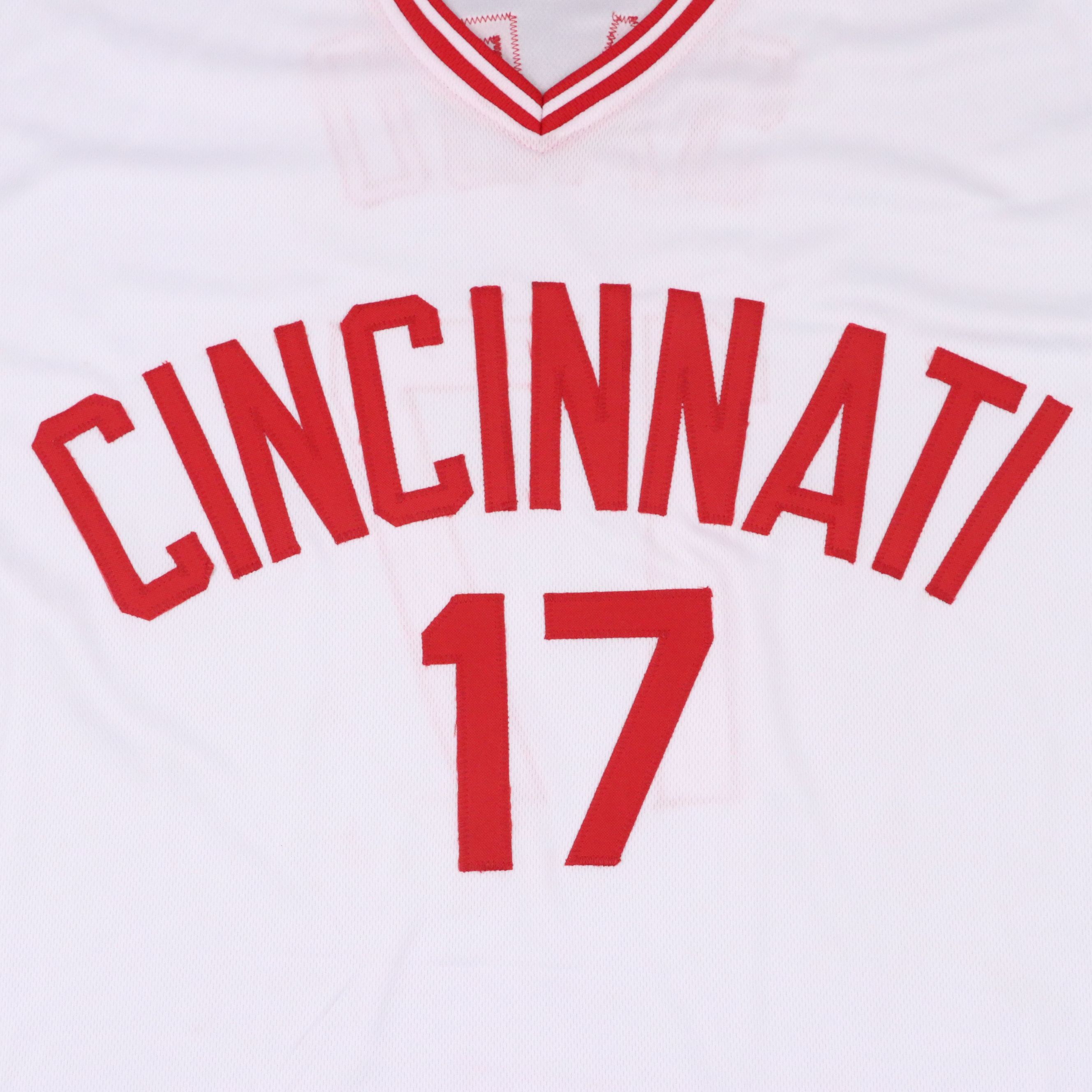 Chris Sabo Signed "90 WS Champs" Cincinnati Reds Baseball Jersey, JSA