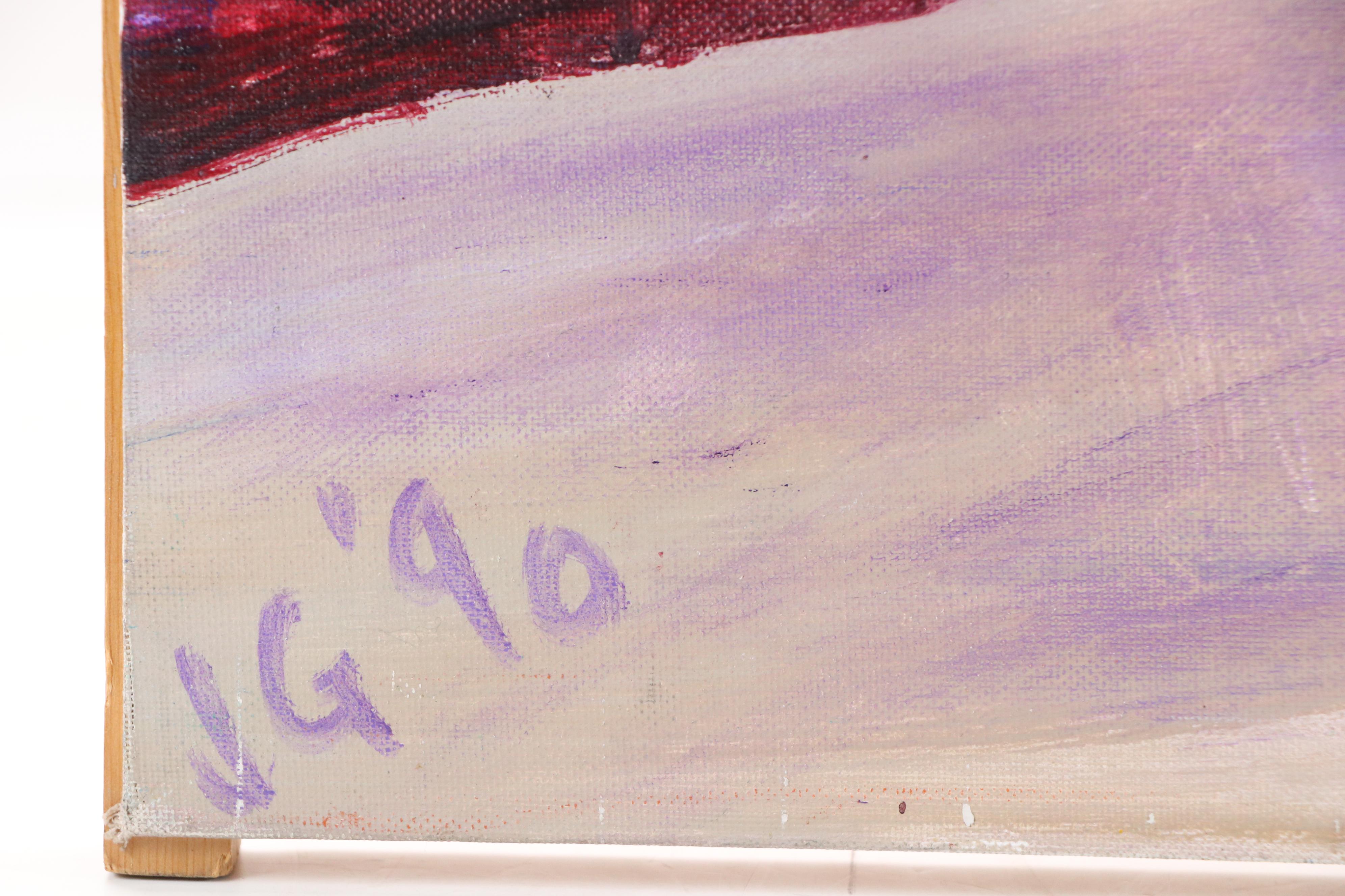 Janice Guttman Acrylic Painting "View from a Canal..." 1990