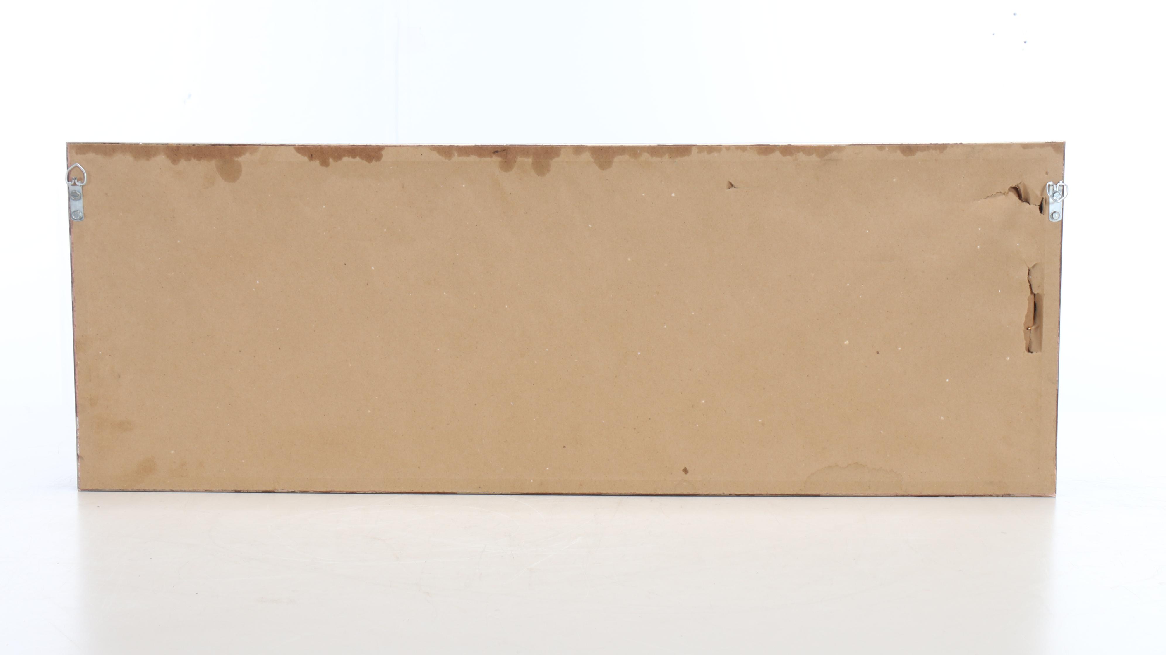 Leaded Glass Wall Overmantel Mirror