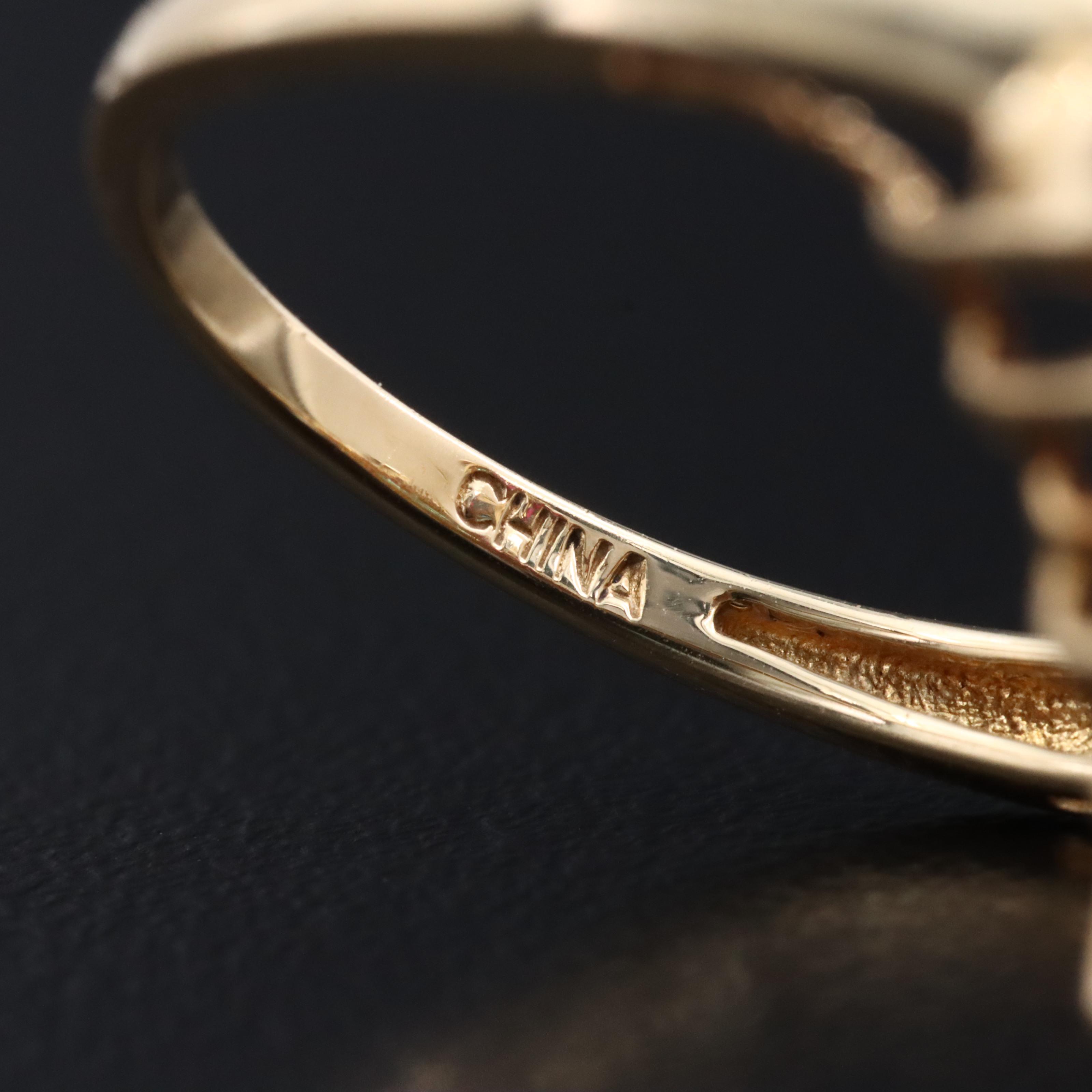 14K Ruby, Emerald and Sapphire Ring