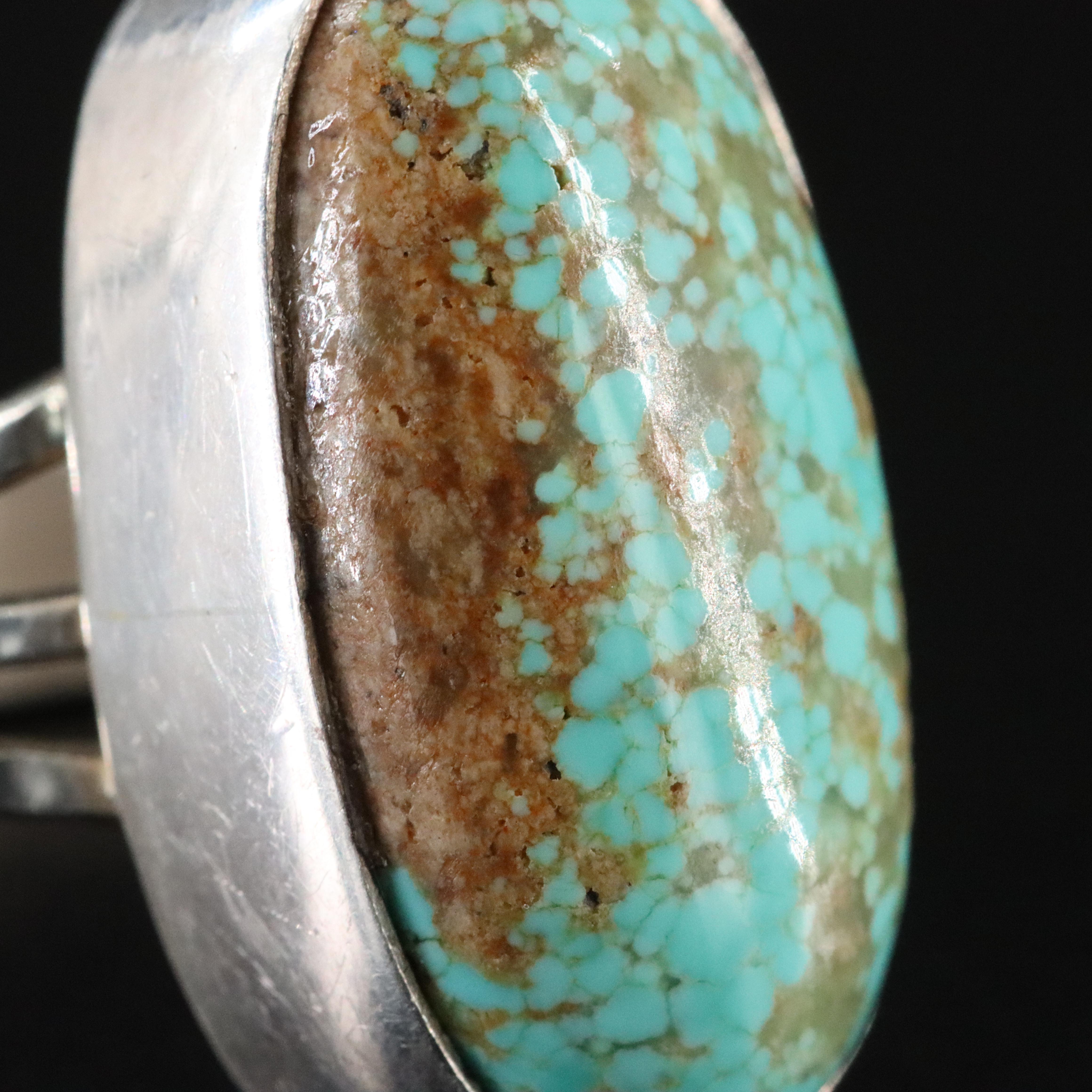 Southwestern Signed Sterling Turquoise Ring