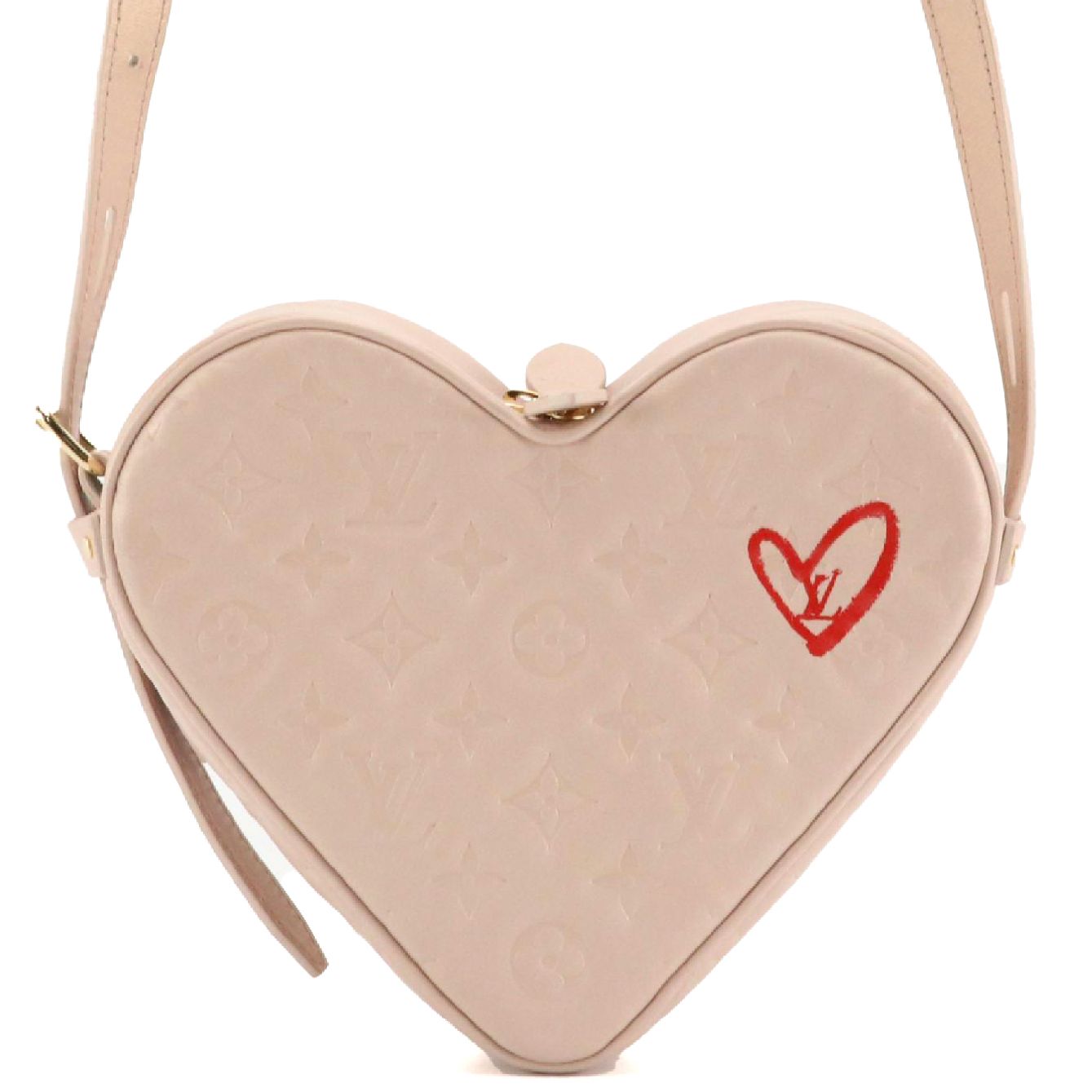 Louis Vuitton Fall in Love Sac Coeur Crossbody in Shimmery Pink Monogram Leather