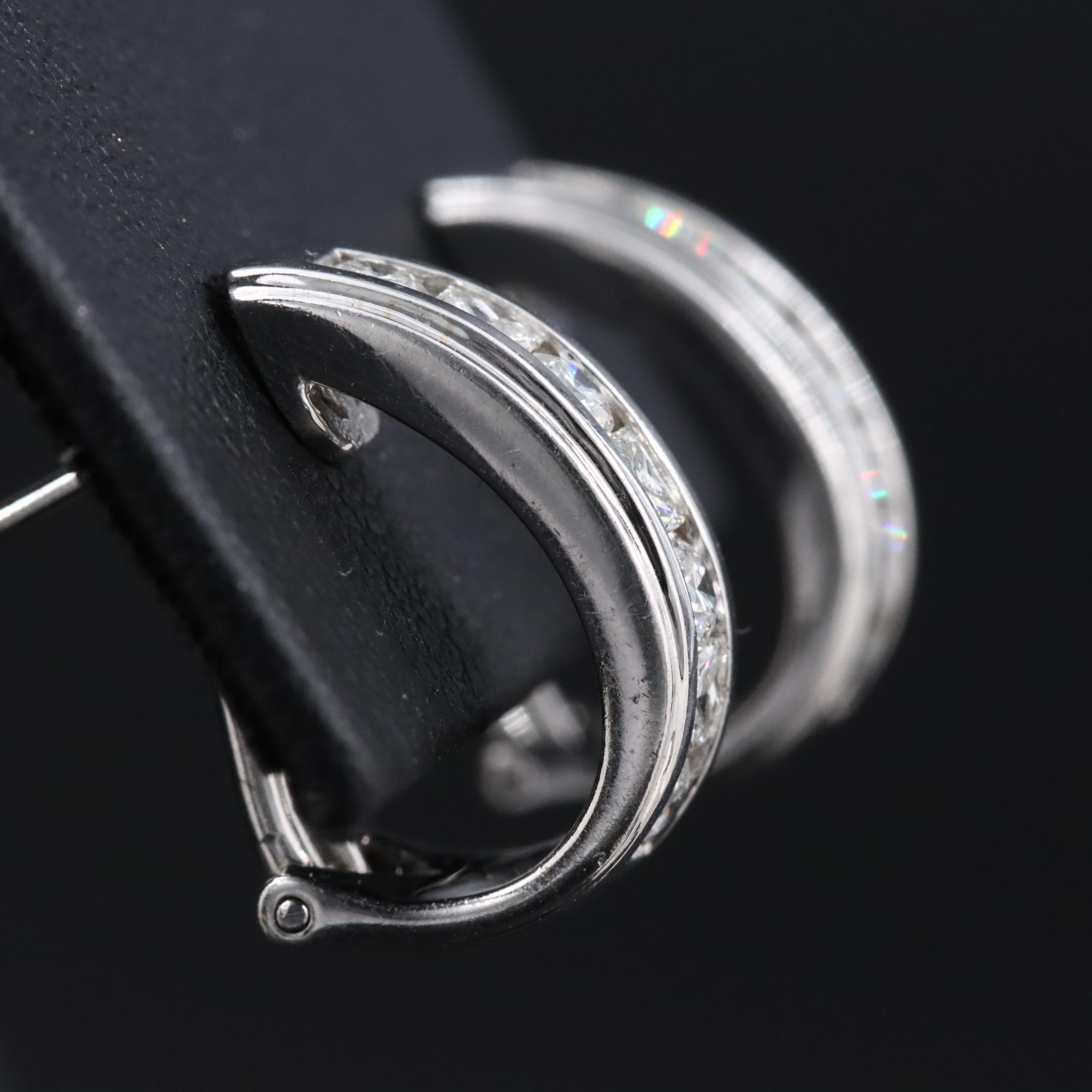 14K 0.92 CTW Diamond J Hoop Earrings