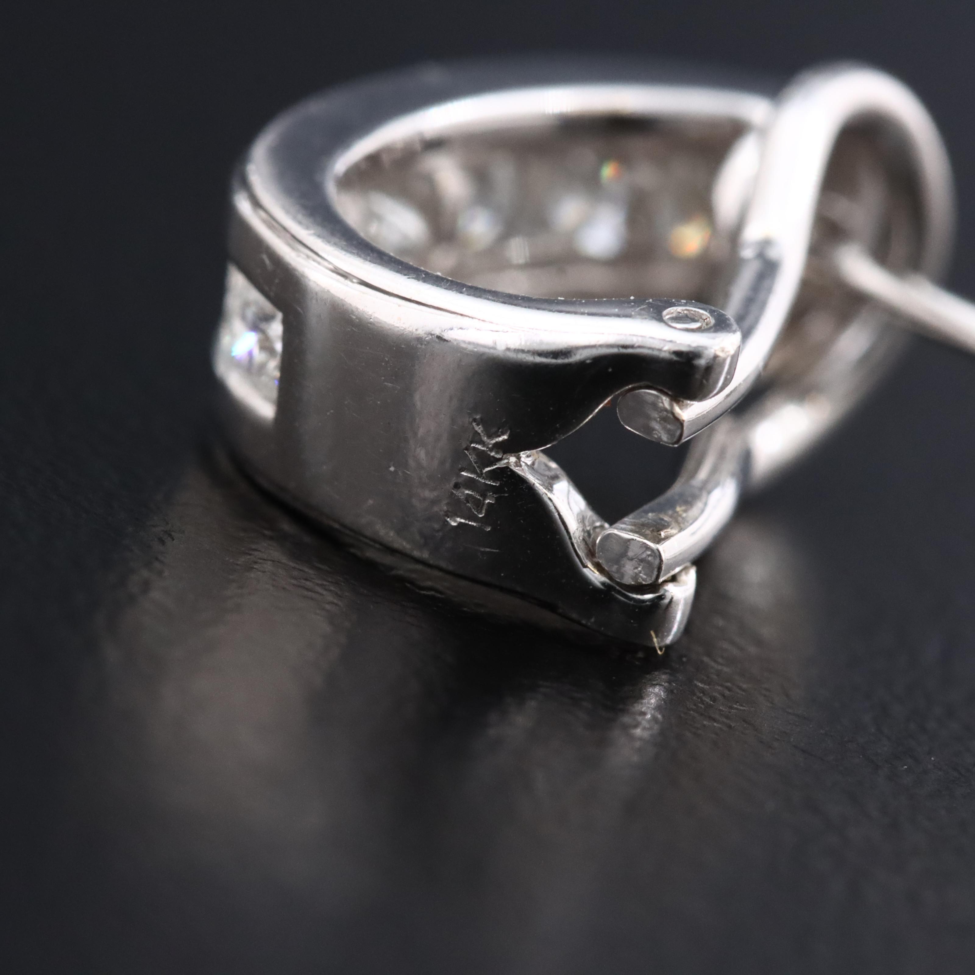 14K 0.92 CTW Diamond J Hoop Earrings