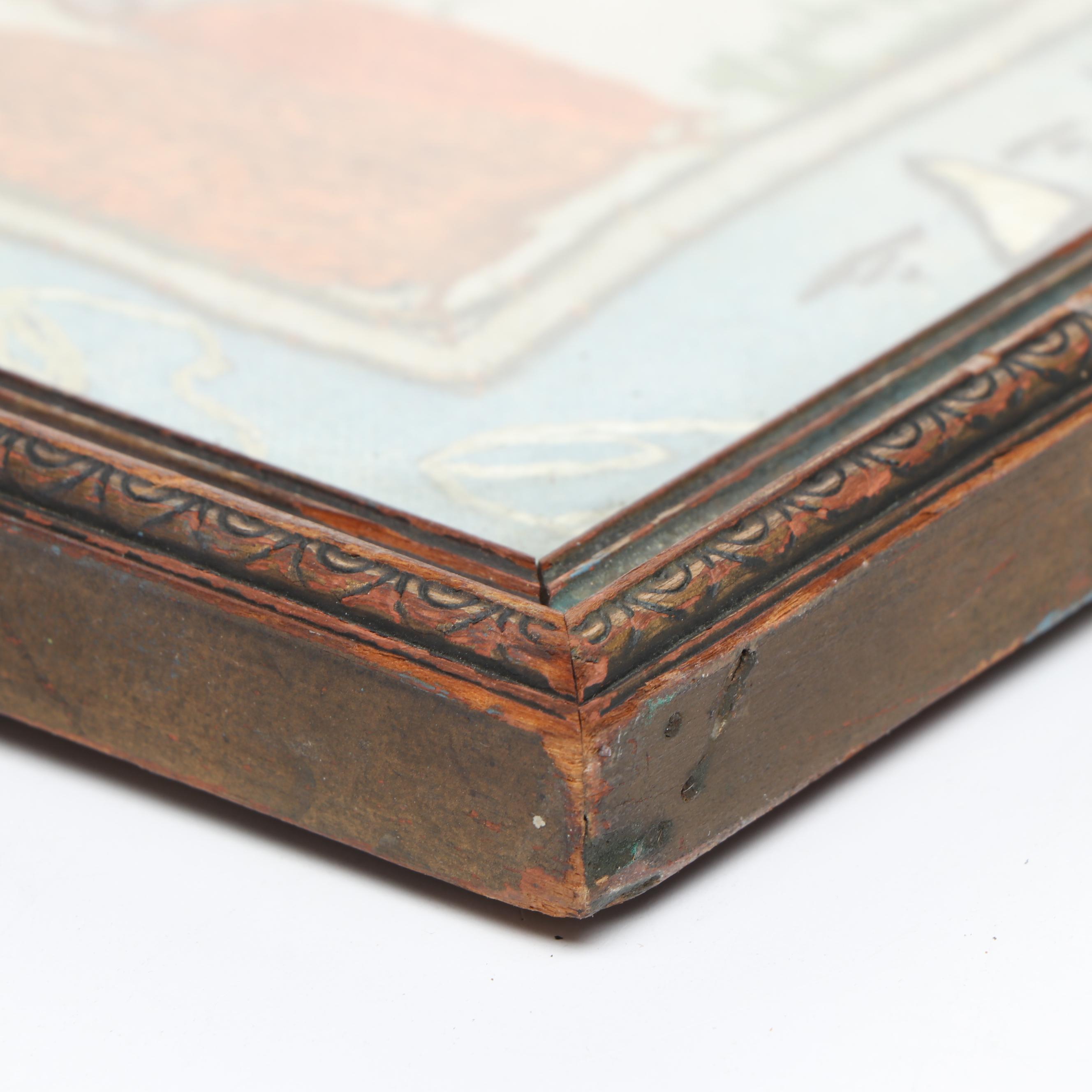 Handmade "Lots of Good Fish in the Sea" Satin Stitch Embroidery in Wood Frame