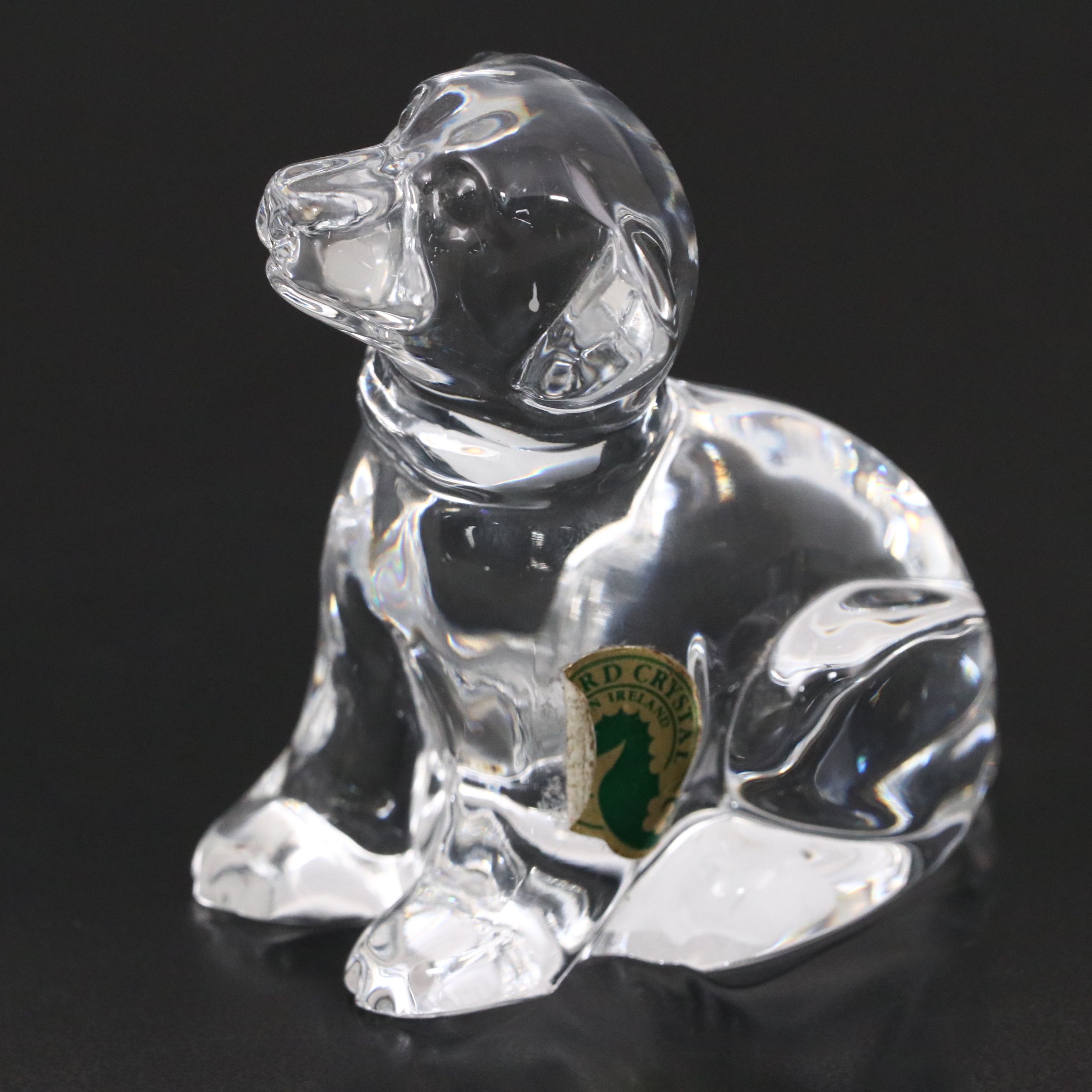 Waterford Crystal "Labrador Retriever" and "Baby Boot" Paperweights