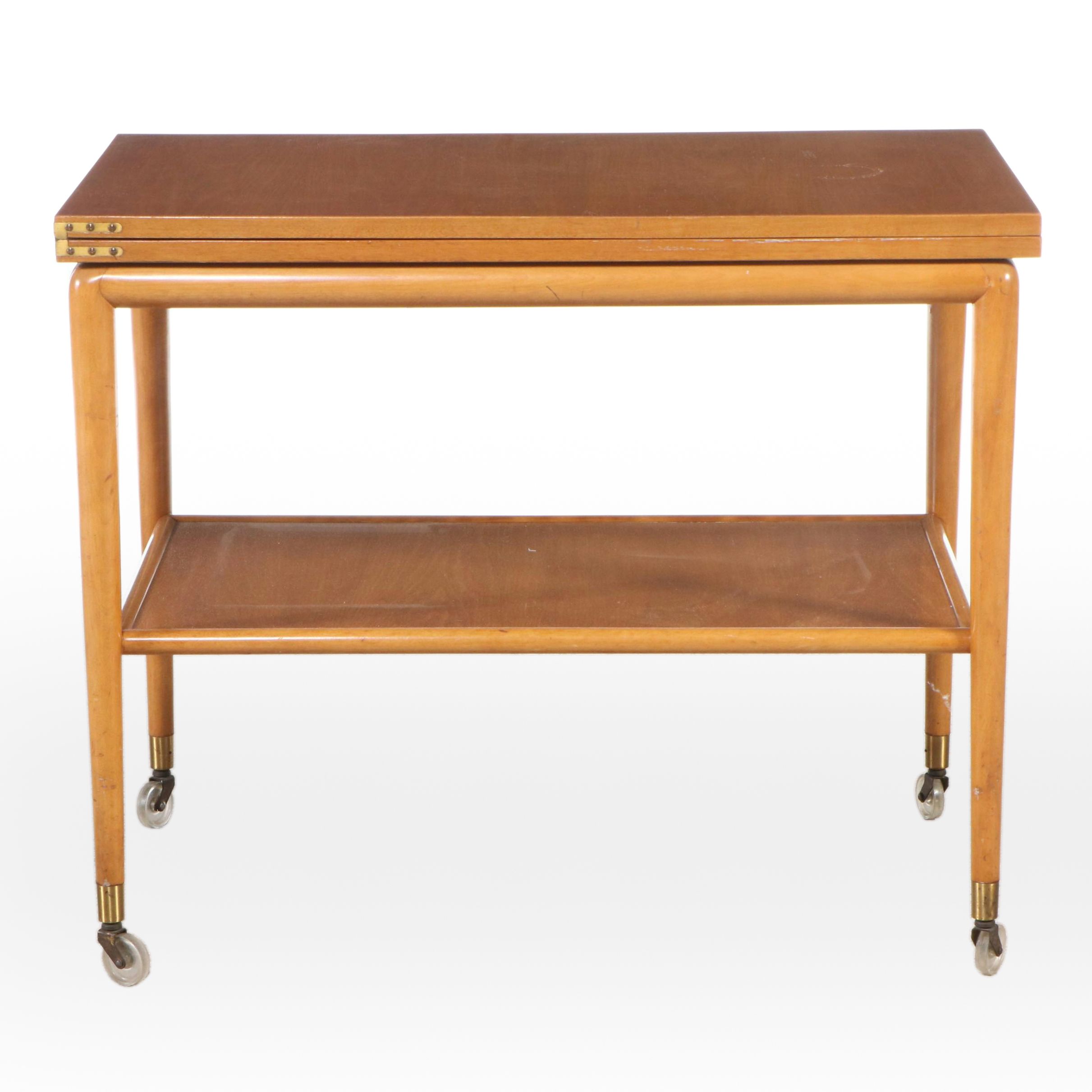 Widdicomb Designed by T. H. Robsjohn-Gibbings MCM Flip-Top Serving Cart