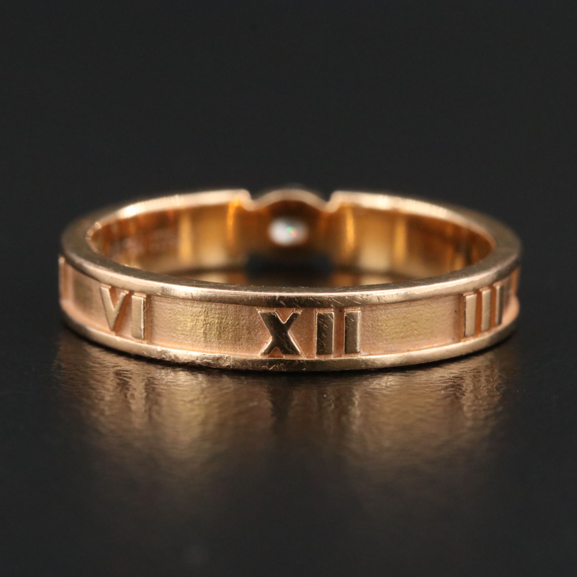 Tiffany & Co. Atlas 18K Rose Gold and Diamond Ring