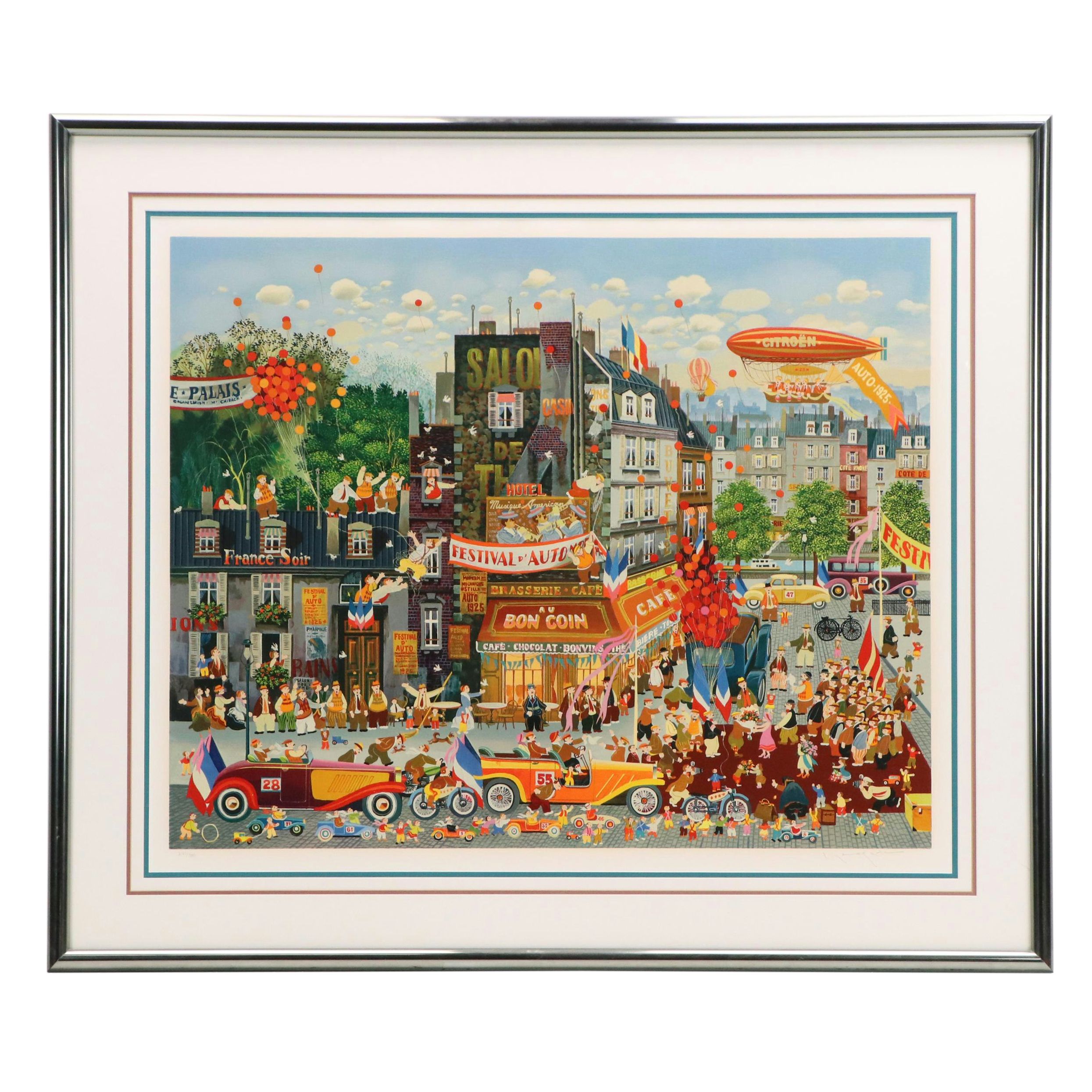 Hiro Yamagata Serigraph "Car Festival"