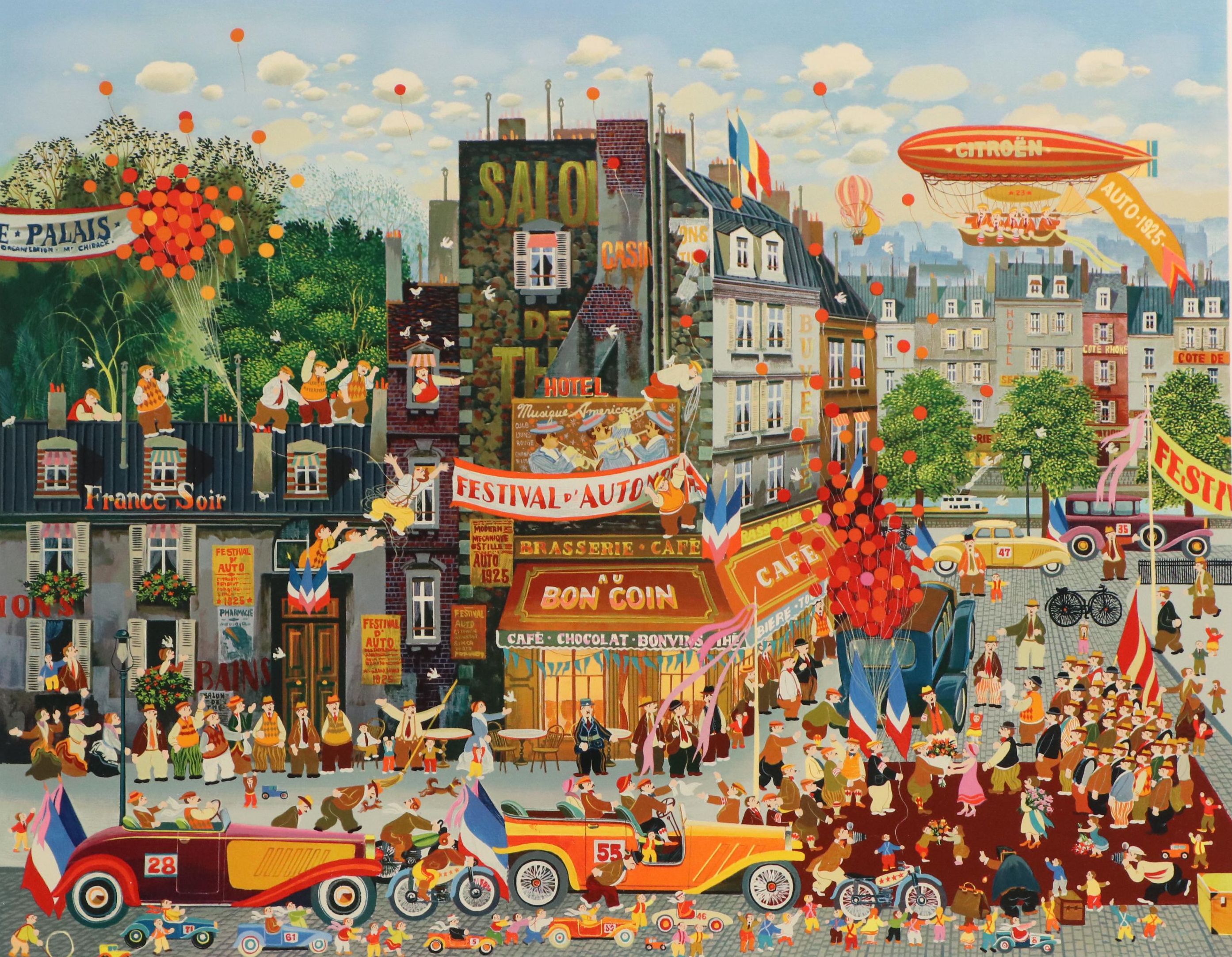 Hiro Yamagata Serigraph "Car Festival"