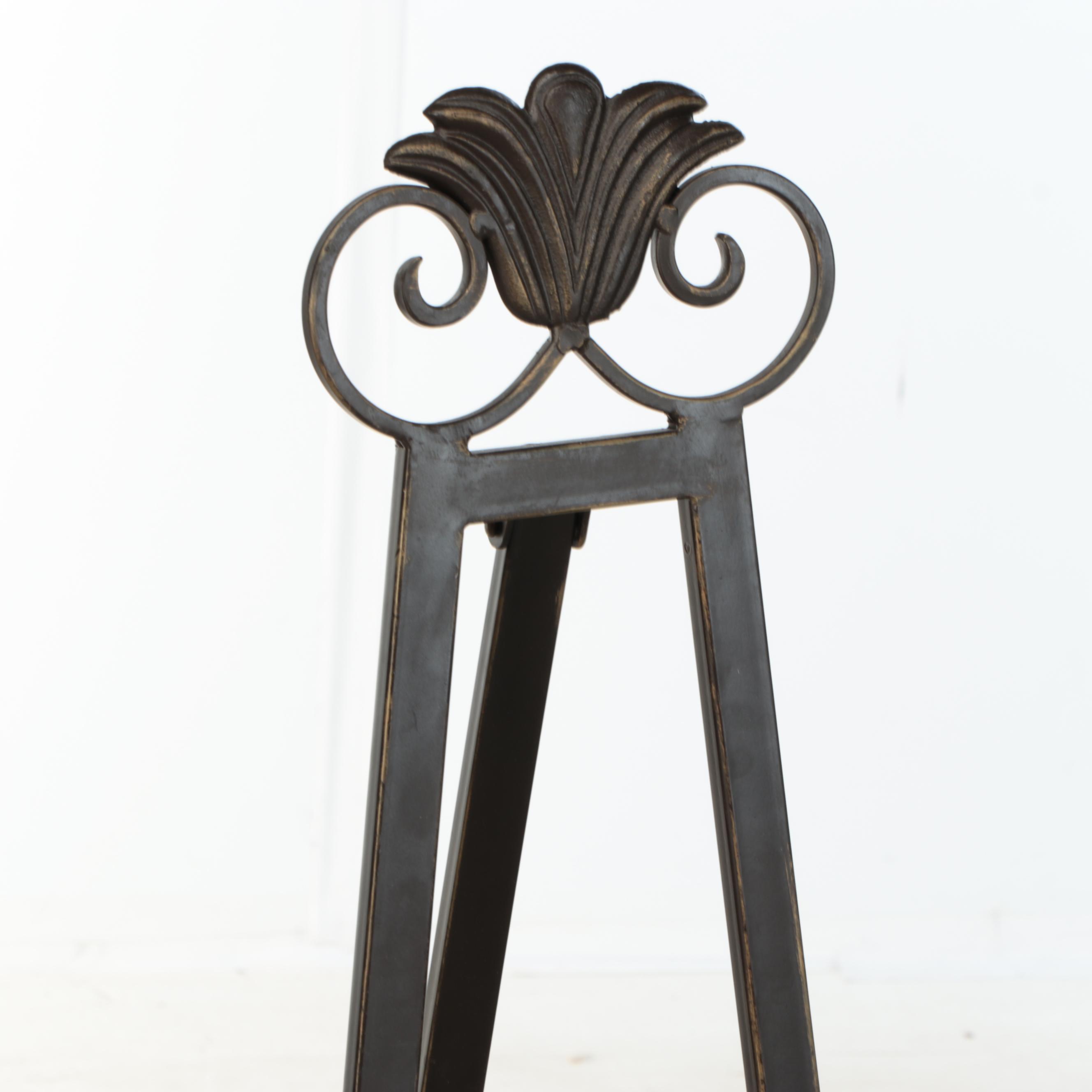 Contemporary Scrolled Metal Art Easel