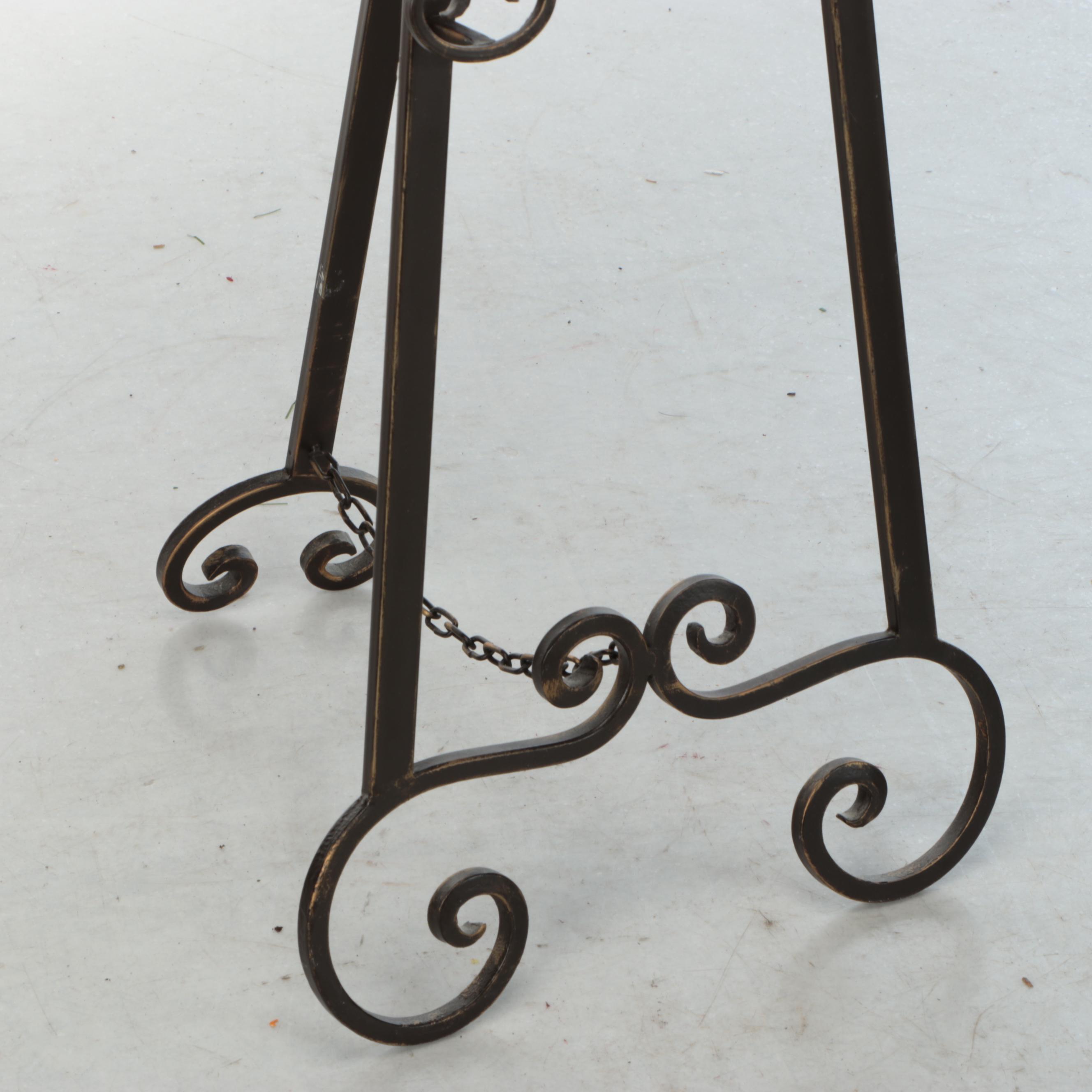 Contemporary Scrolled Metal Art Easel