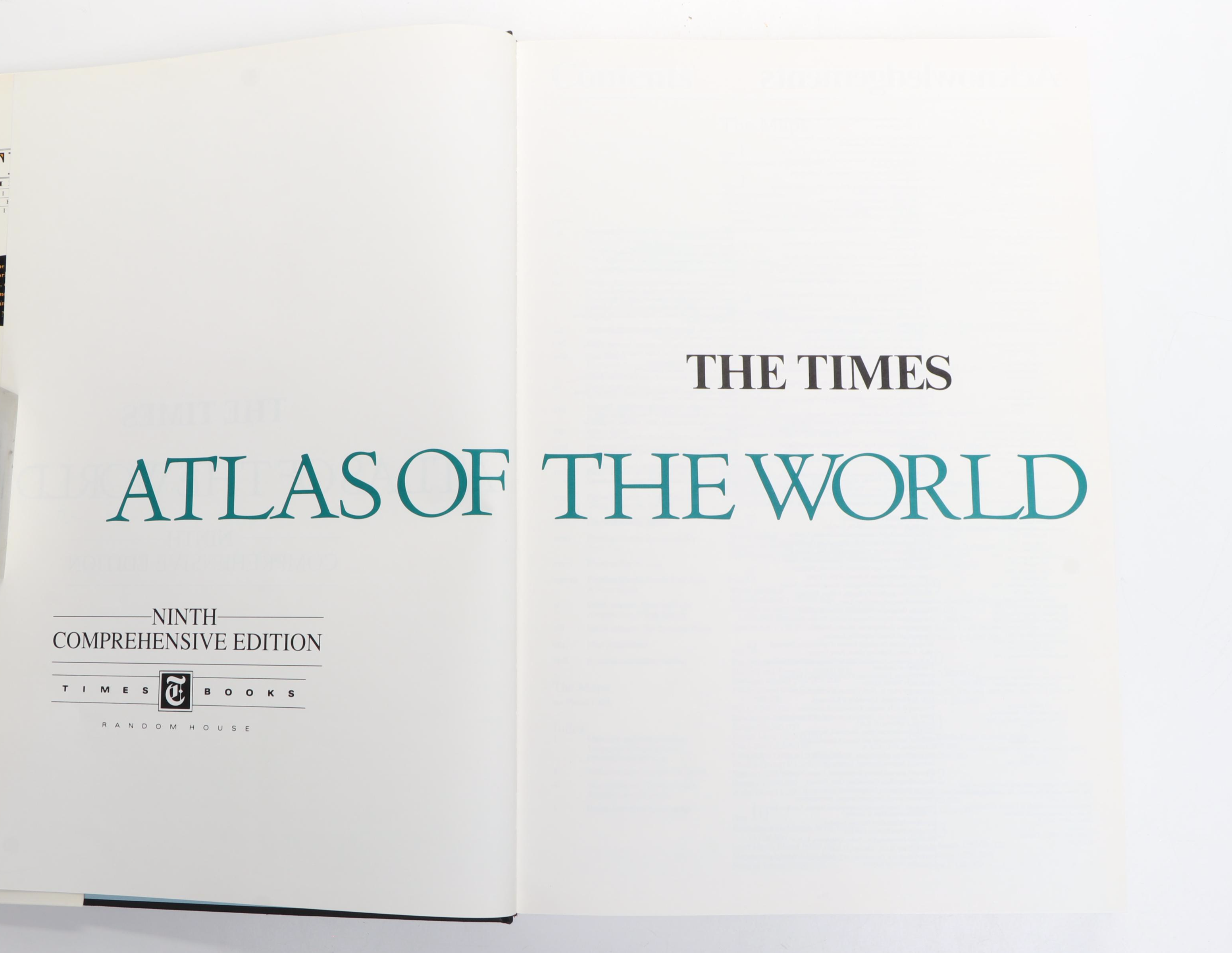 Ninth Edition "The Times Atlas of the World," 1994