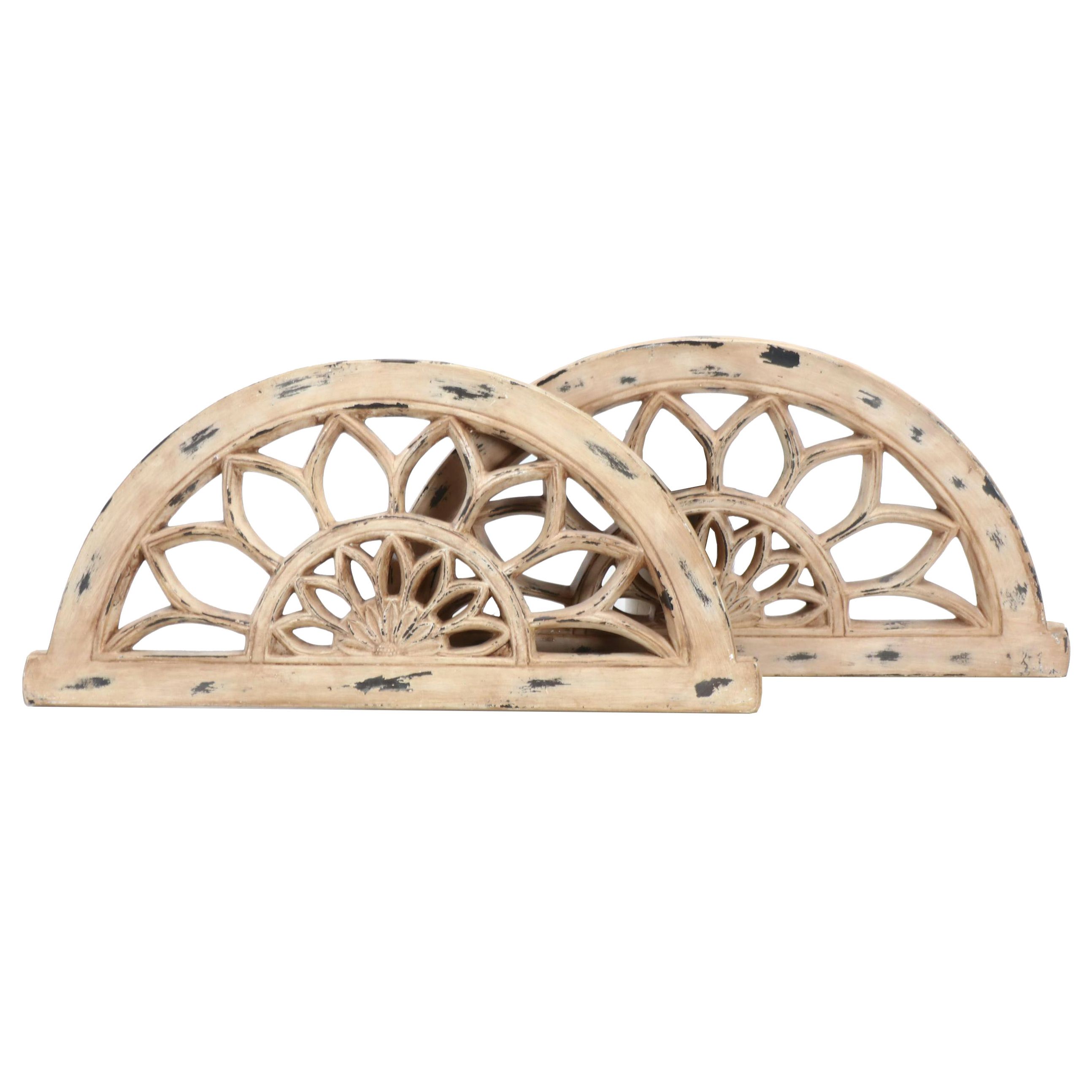 Pair of Architectural Style Arched Wall Accents