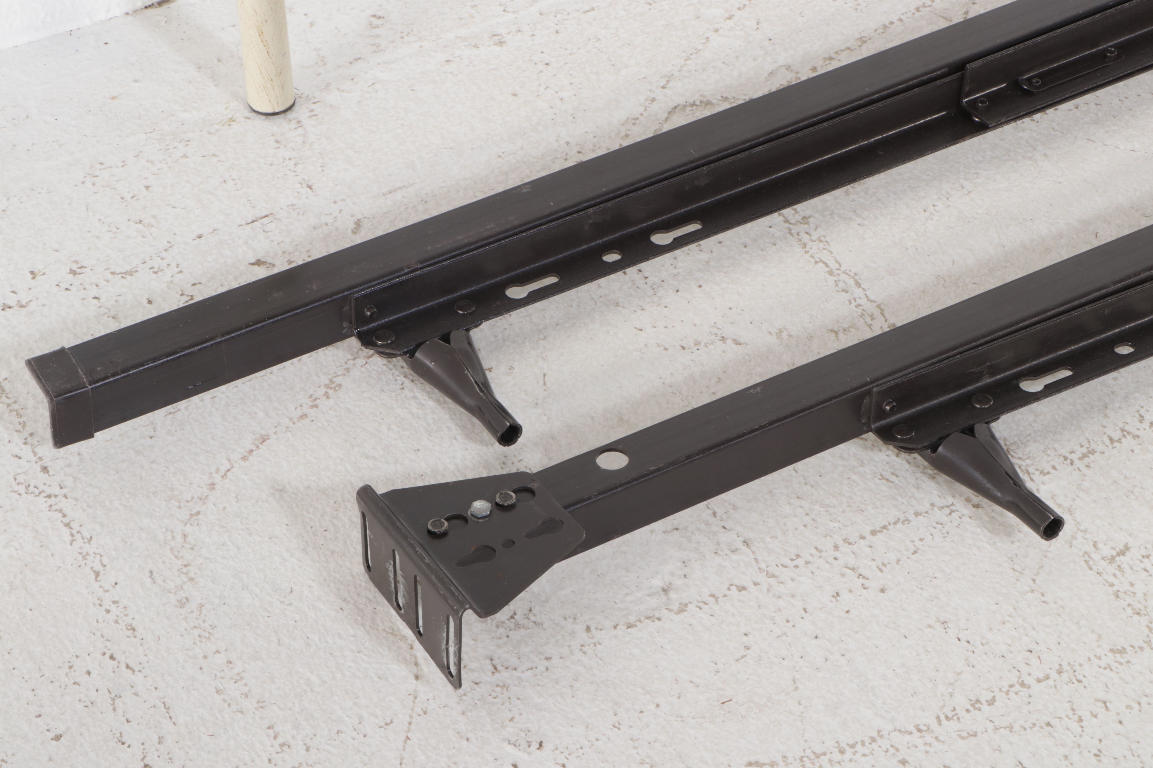 Distressed Cream Painted Wrought Metal Headboard with Metal Frame