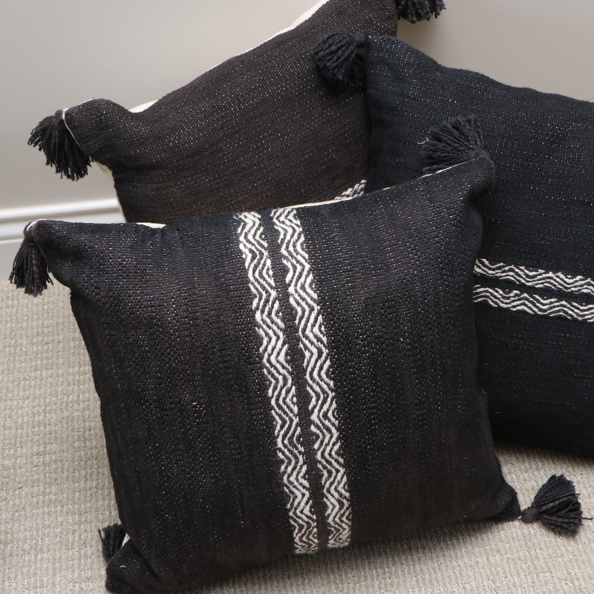 Surya "Mali" Baskets, Surya Woven Pillows and Other Striped Pillows