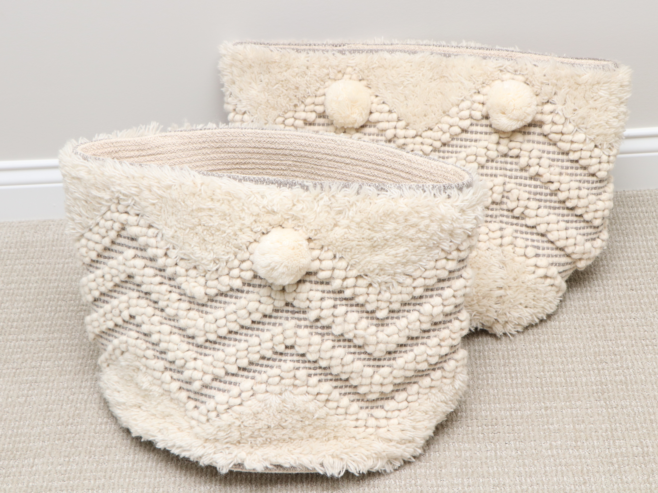 Surya "Mali" Baskets, Surya Woven Pillows and Other Striped Pillows