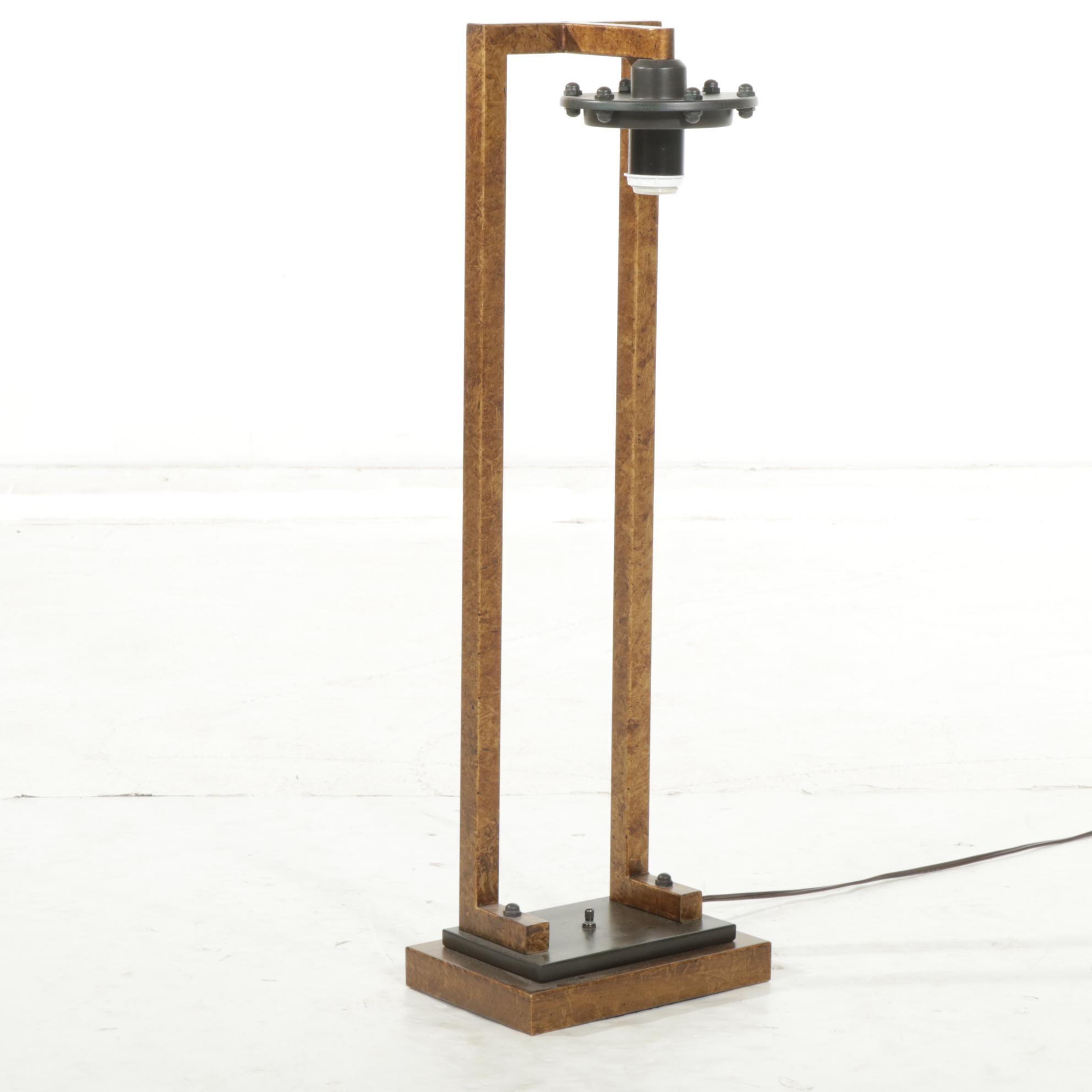 Gibson Industrial Style Metal Table Lamp in Copper and Iron Finish