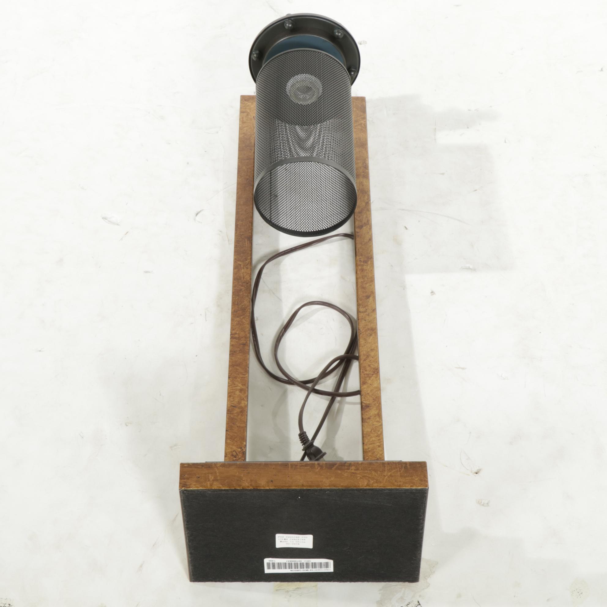 Gibson Industrial Style Metal Table Lamp in Copper and Iron Finish