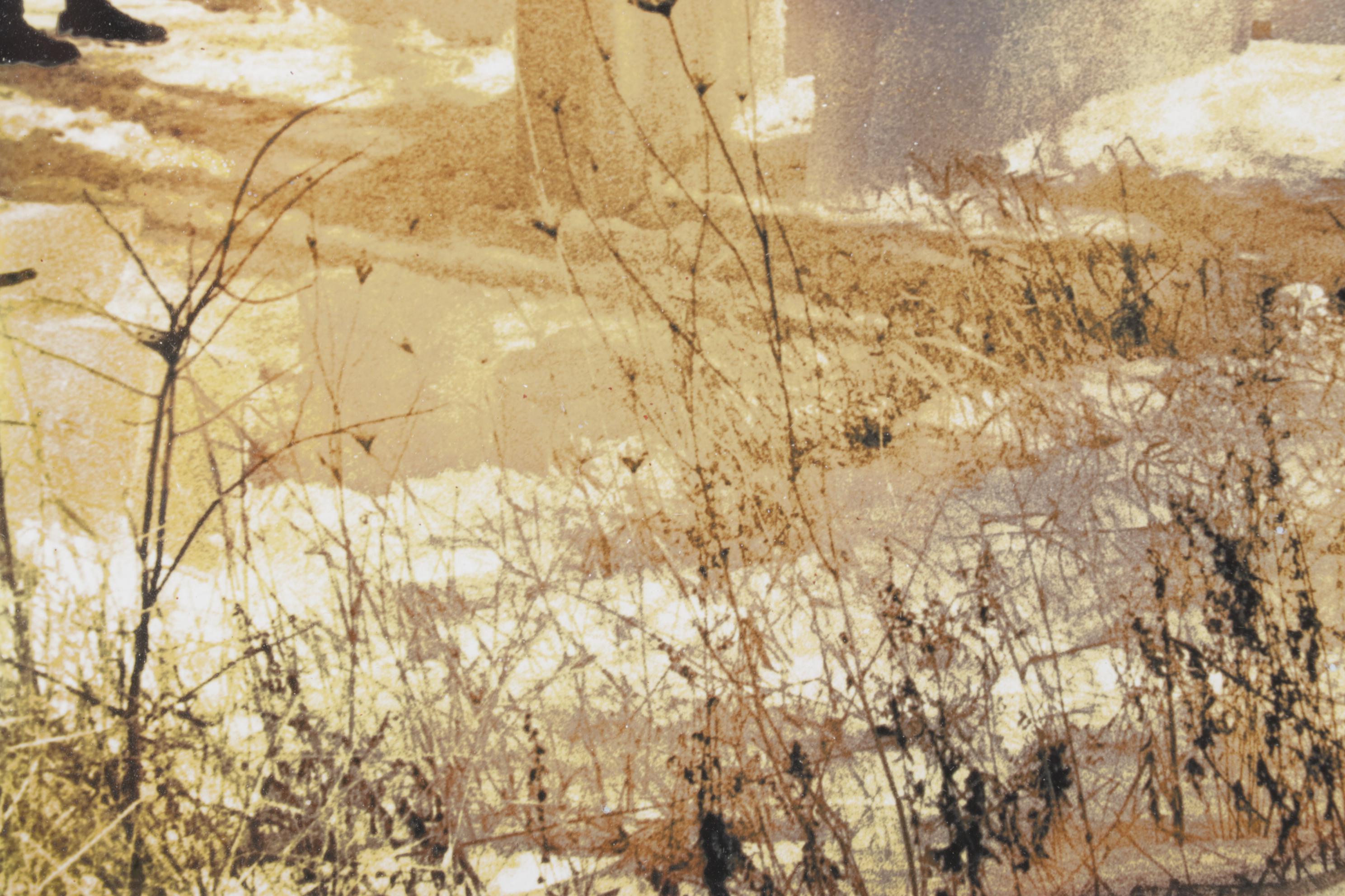 Dennis Barnes "Gathering Ice" Hand-Colored Photograph, 1986