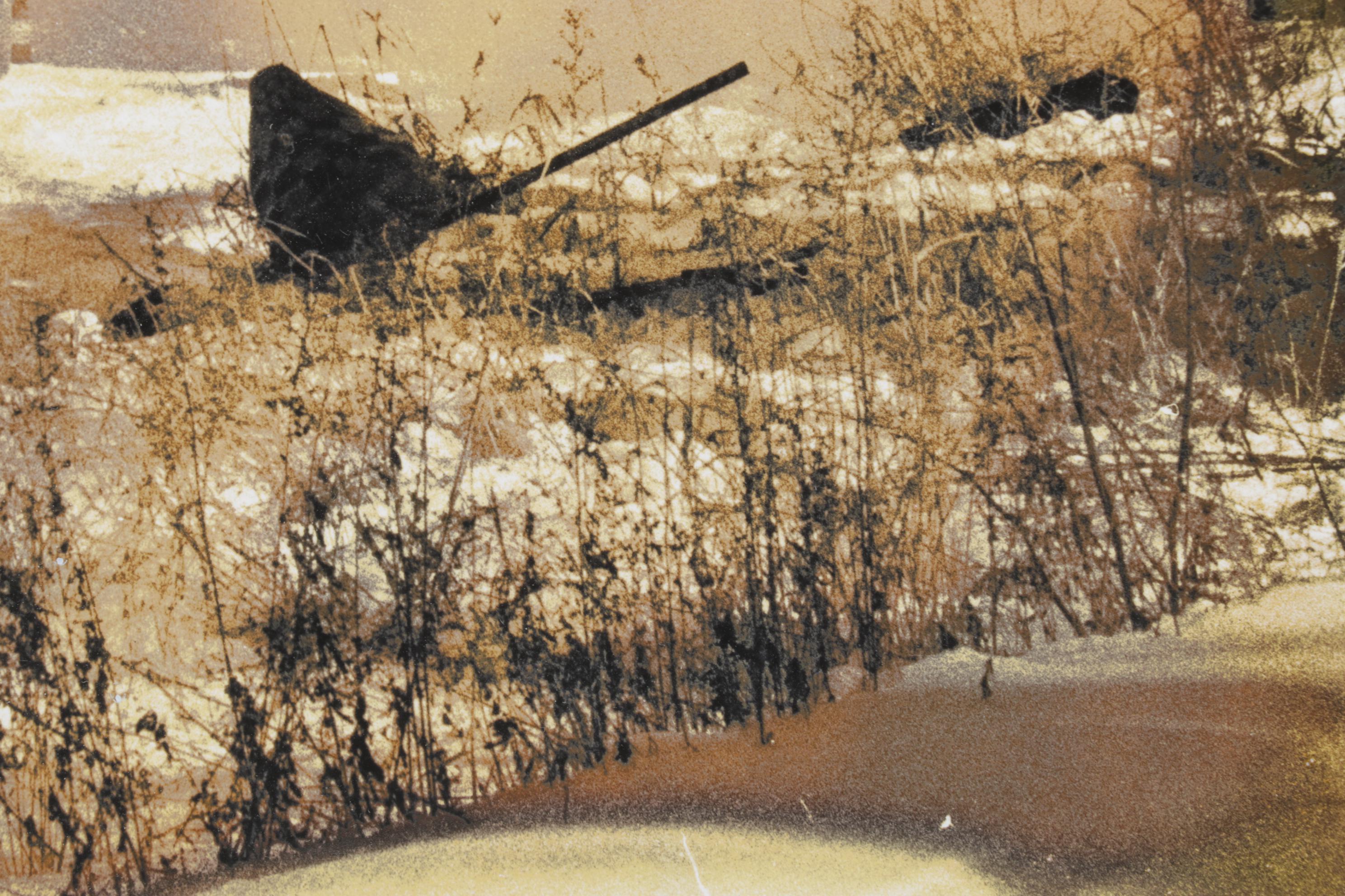 Dennis Barnes "Gathering Ice" Hand-Colored Photograph, 1986