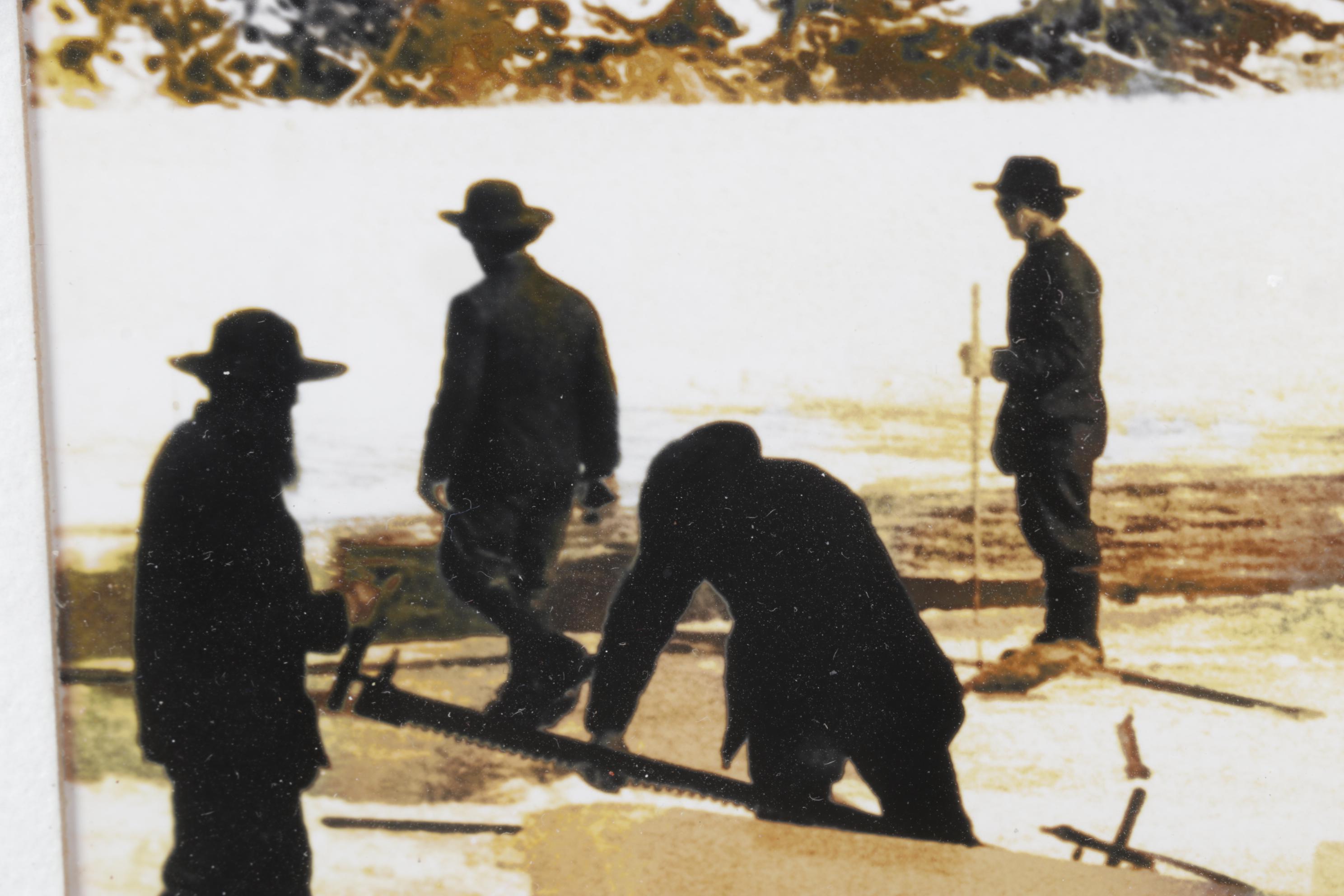 Dennis Barnes "Gathering Ice" Hand-Colored Photograph, 1986