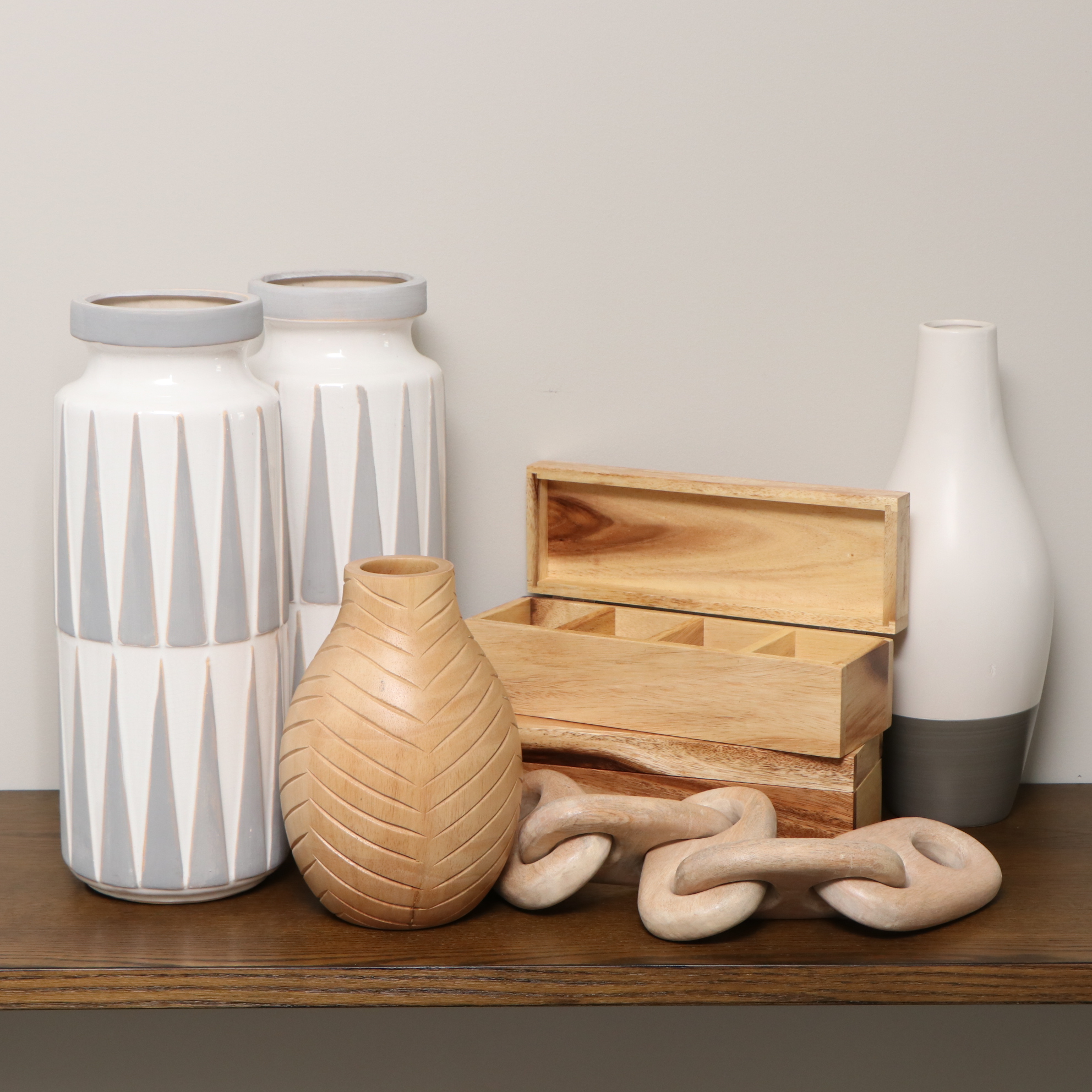 Thailand Handcrafted Wood Vase, Wood Boxes, Geometric Vases and More