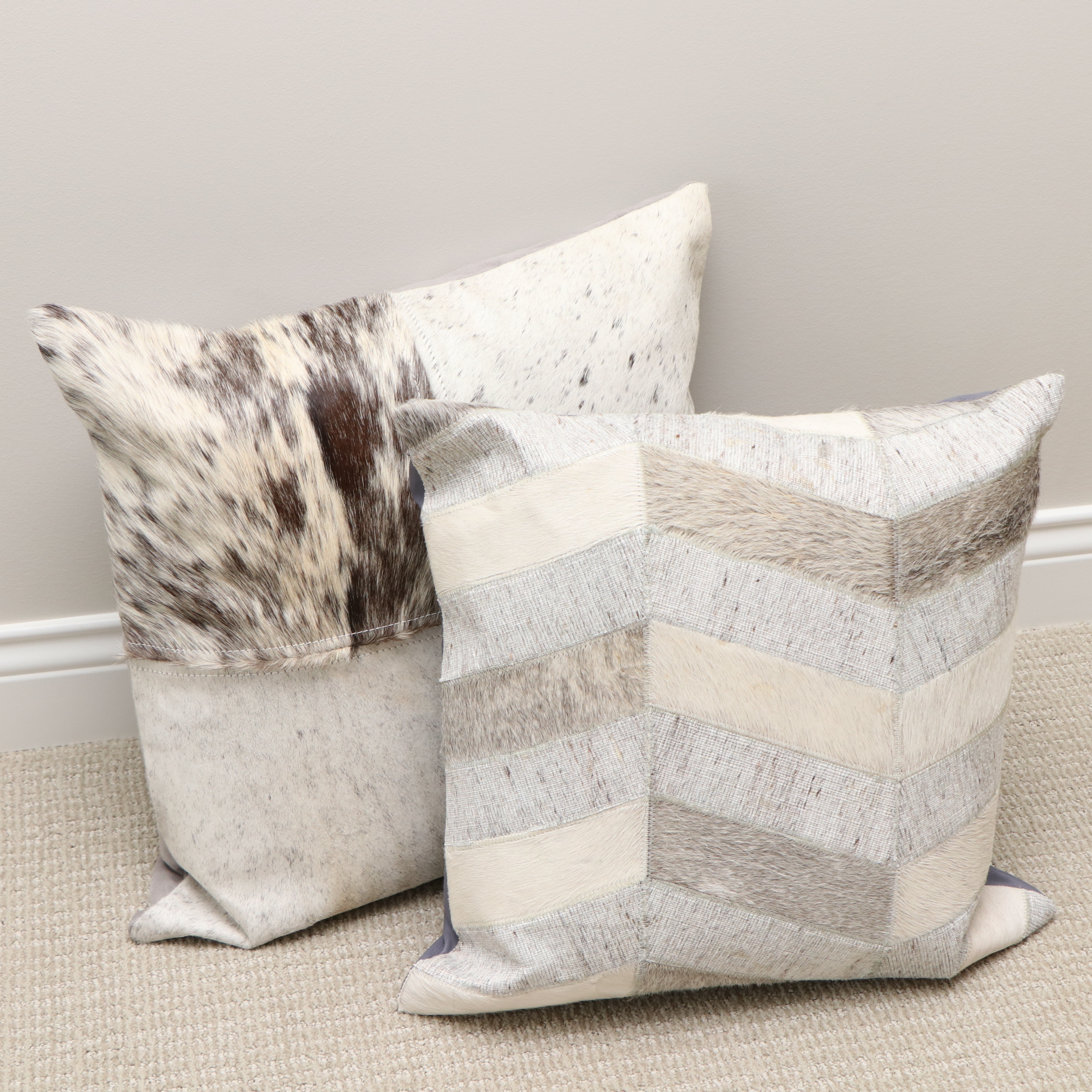 Surya Hide Pillows, Nicole Miller Faux Fur Throw and Other Pillows