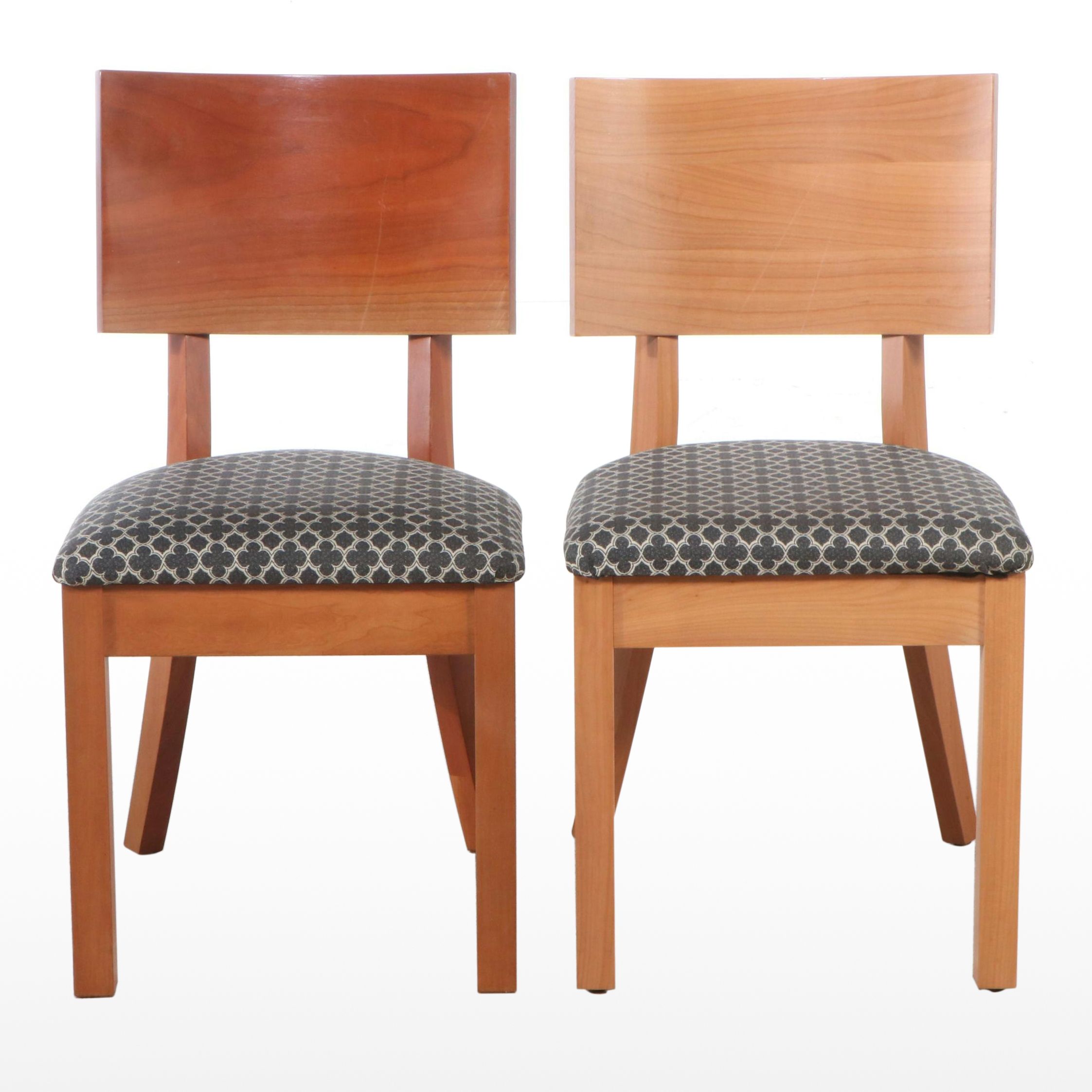 Pair of Arhaus Furniture Cherry Side Chairs